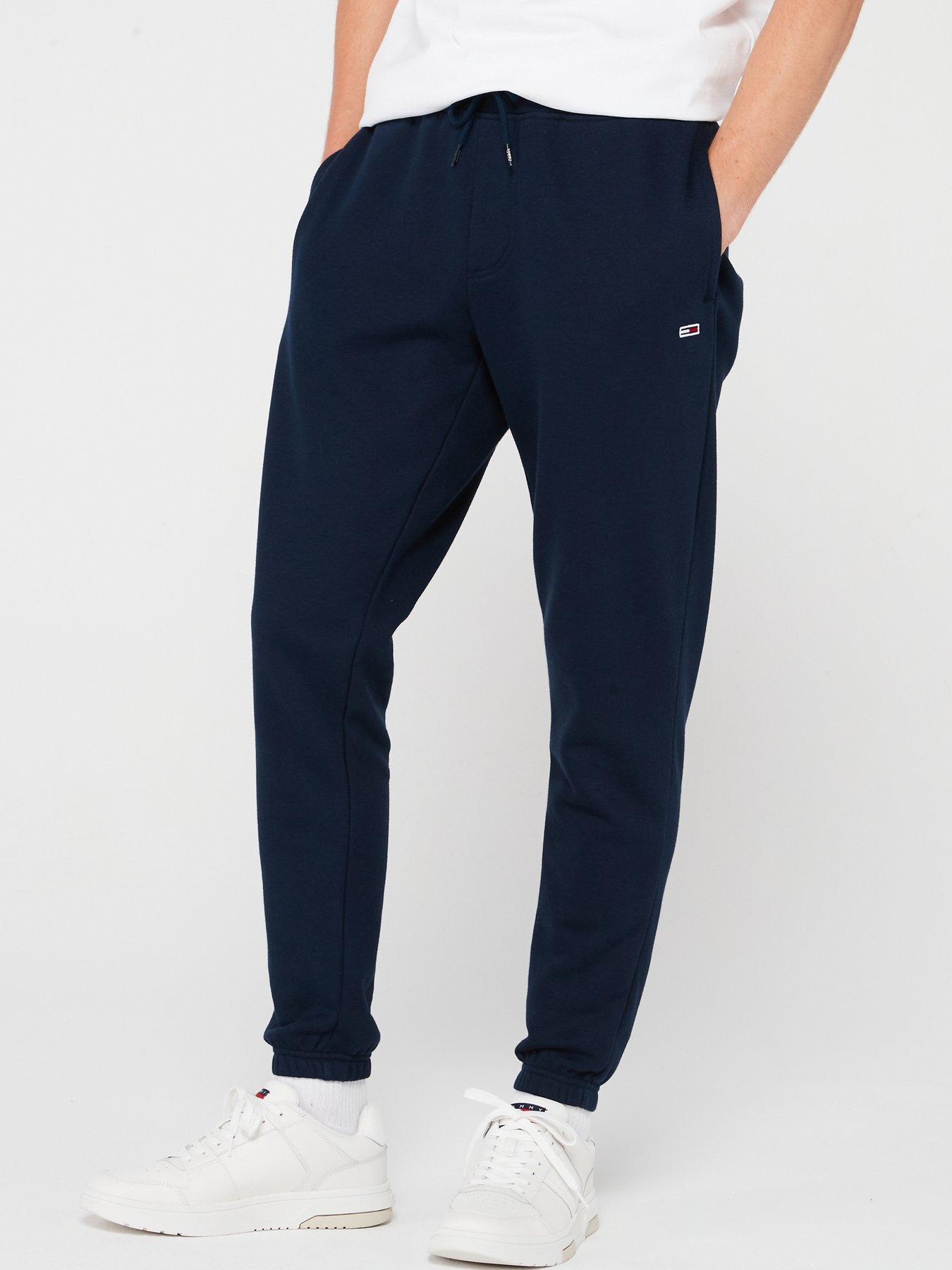 Navy slim joggers sale