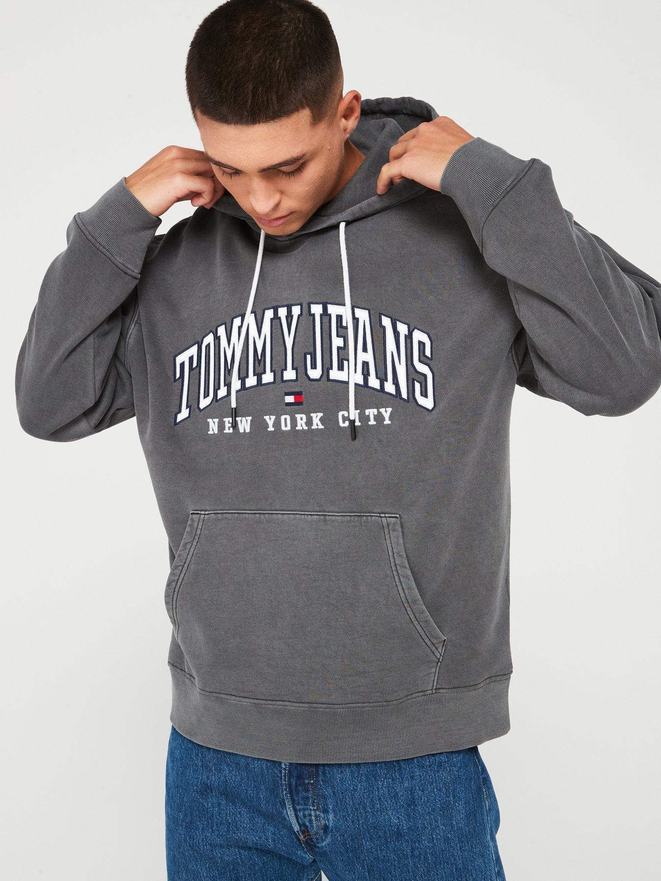 undefined Relaxed Fit Varsity Hoodie - Black