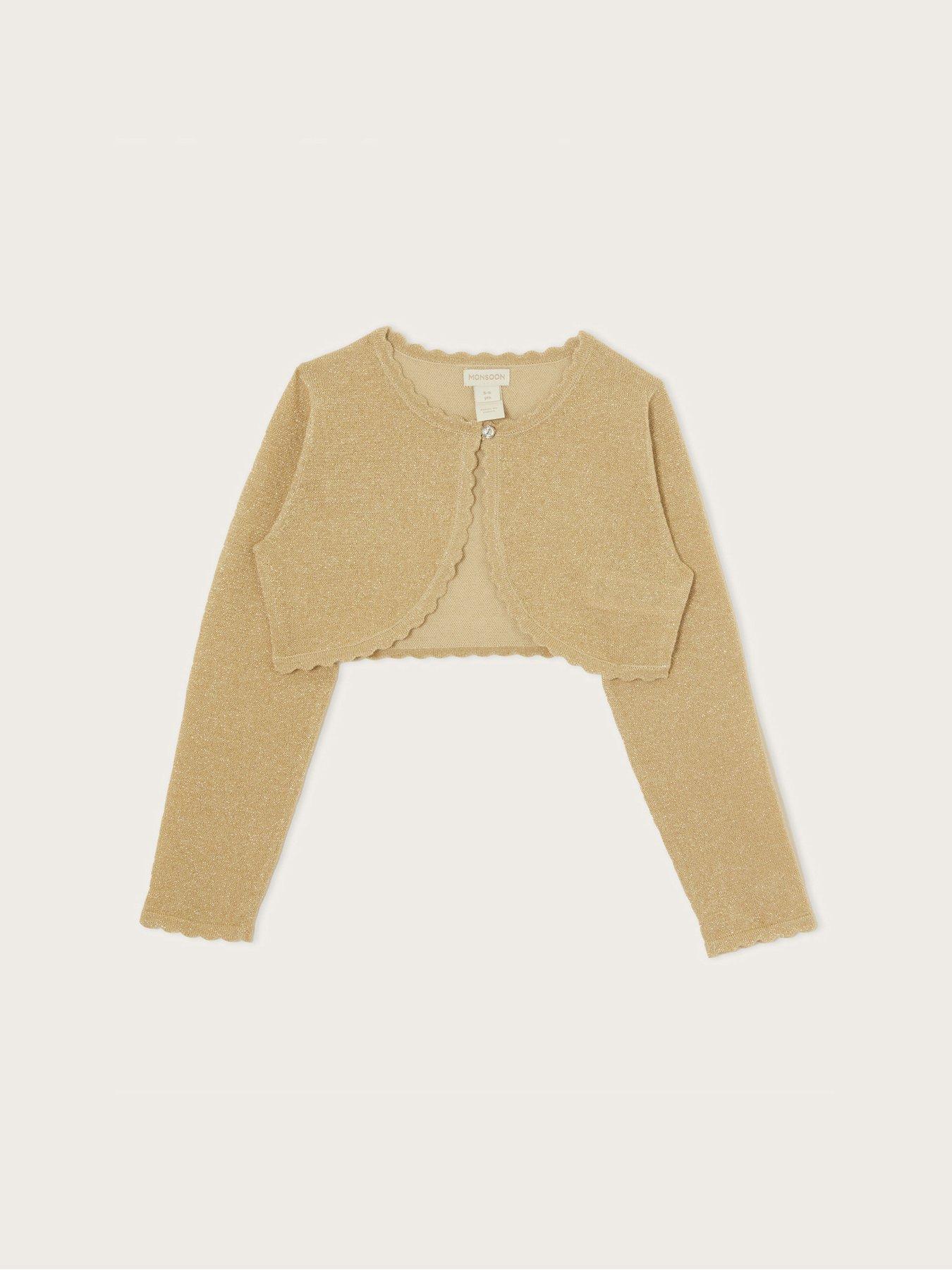 Monsoon Girls Niamh Cardigan Gold Very