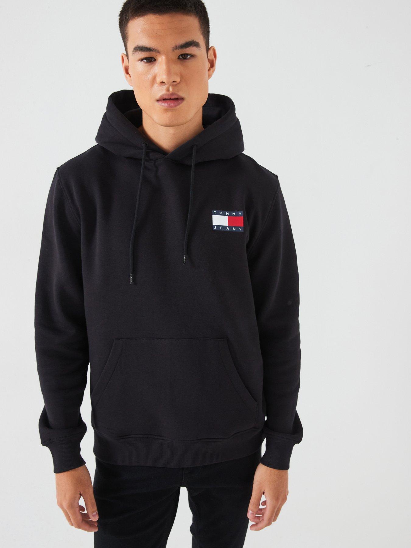 undefined Regular Fit Badge Left Hoodie - Black