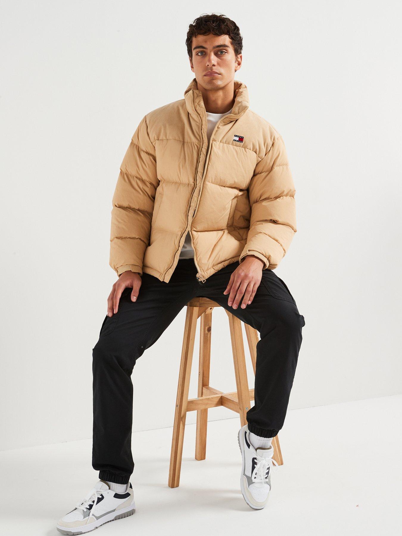 Tommy Jeans Cord Mix Alaska Puffer Jacket Beige Very