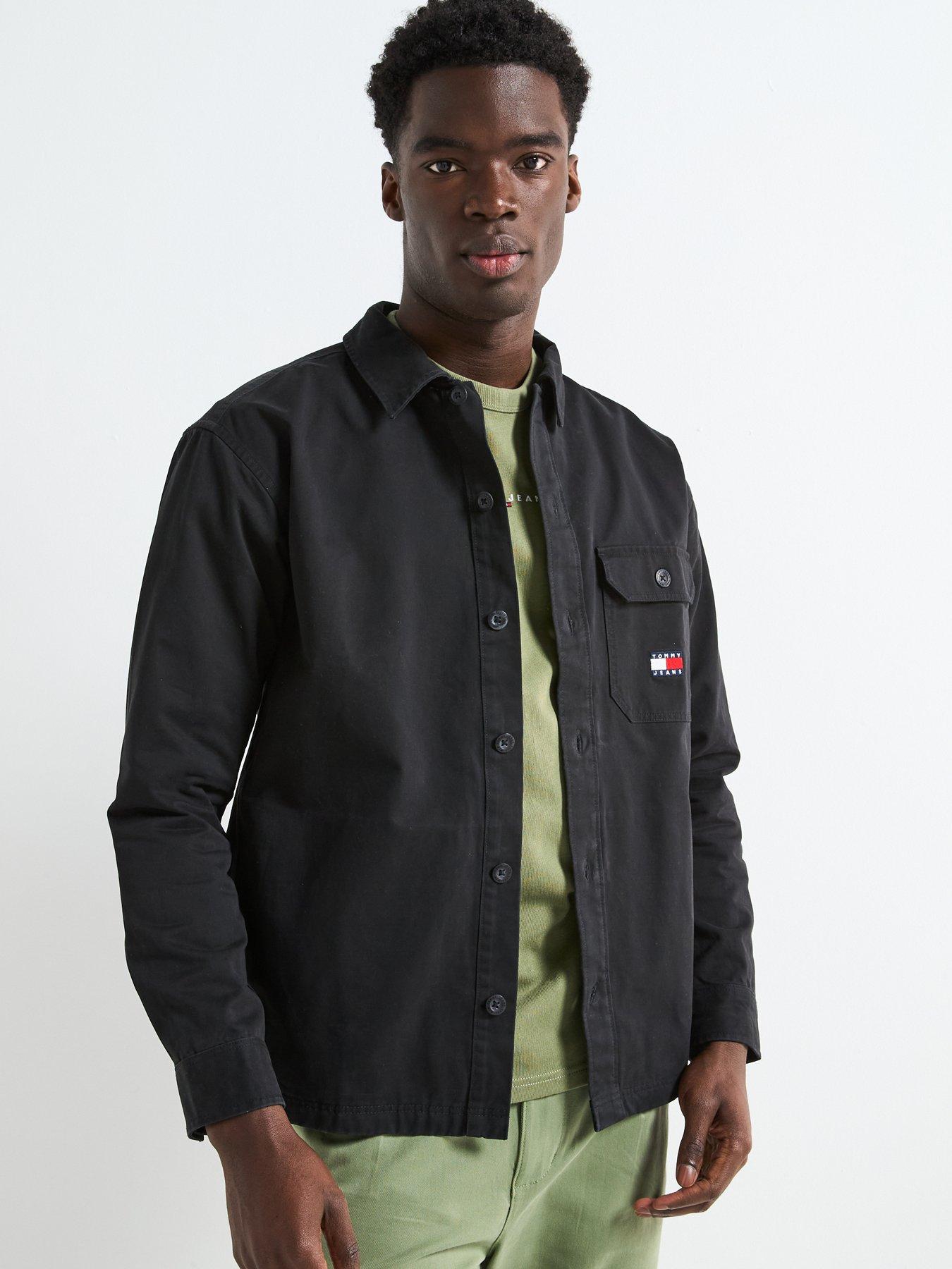 undefined Essential Solid Pocket Overshirt - Black