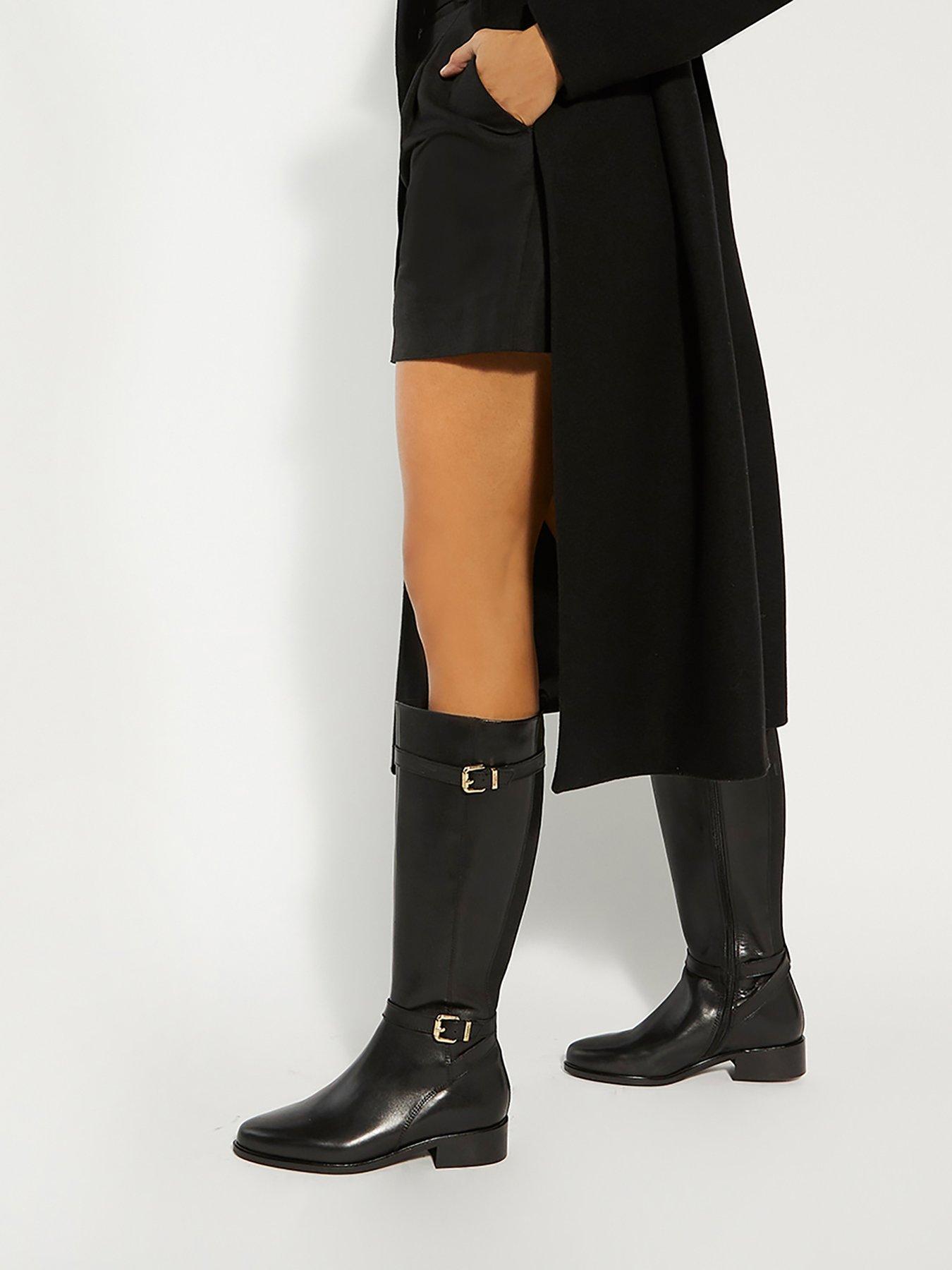 Dune leather knee high boots hotsell