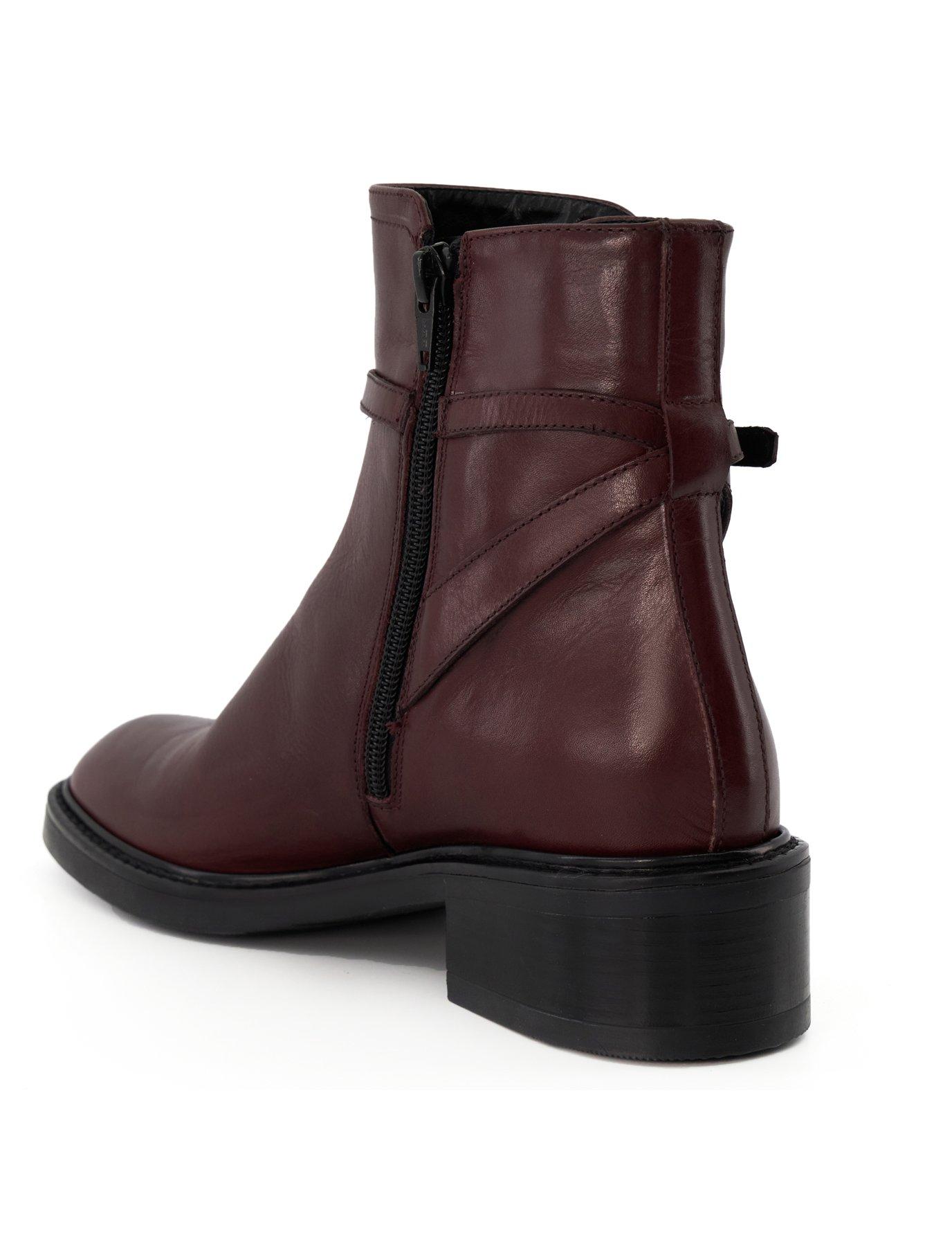Dune red ankle boots outlet
