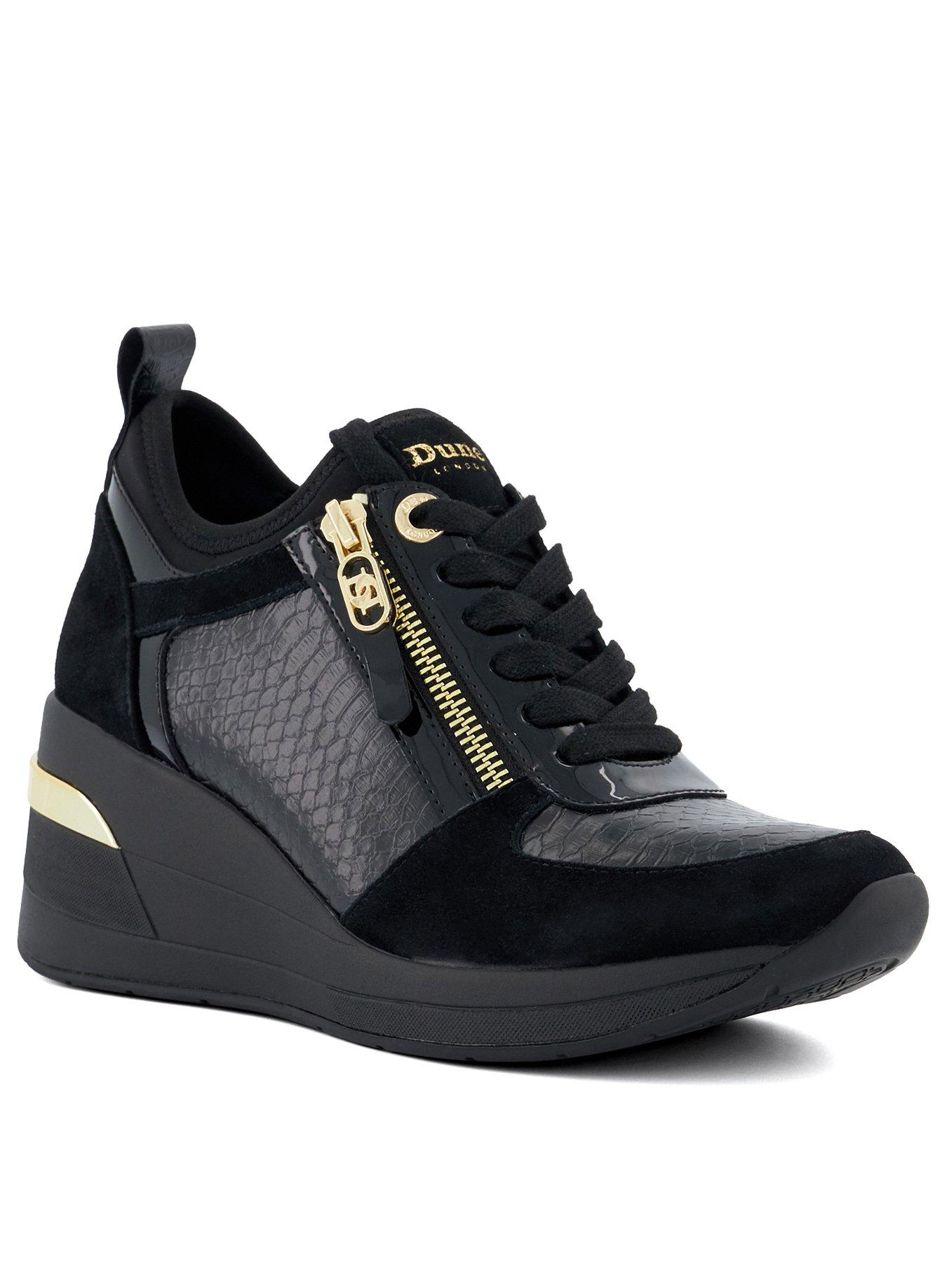 Dune London Eiline Wedge Trainers Black Very