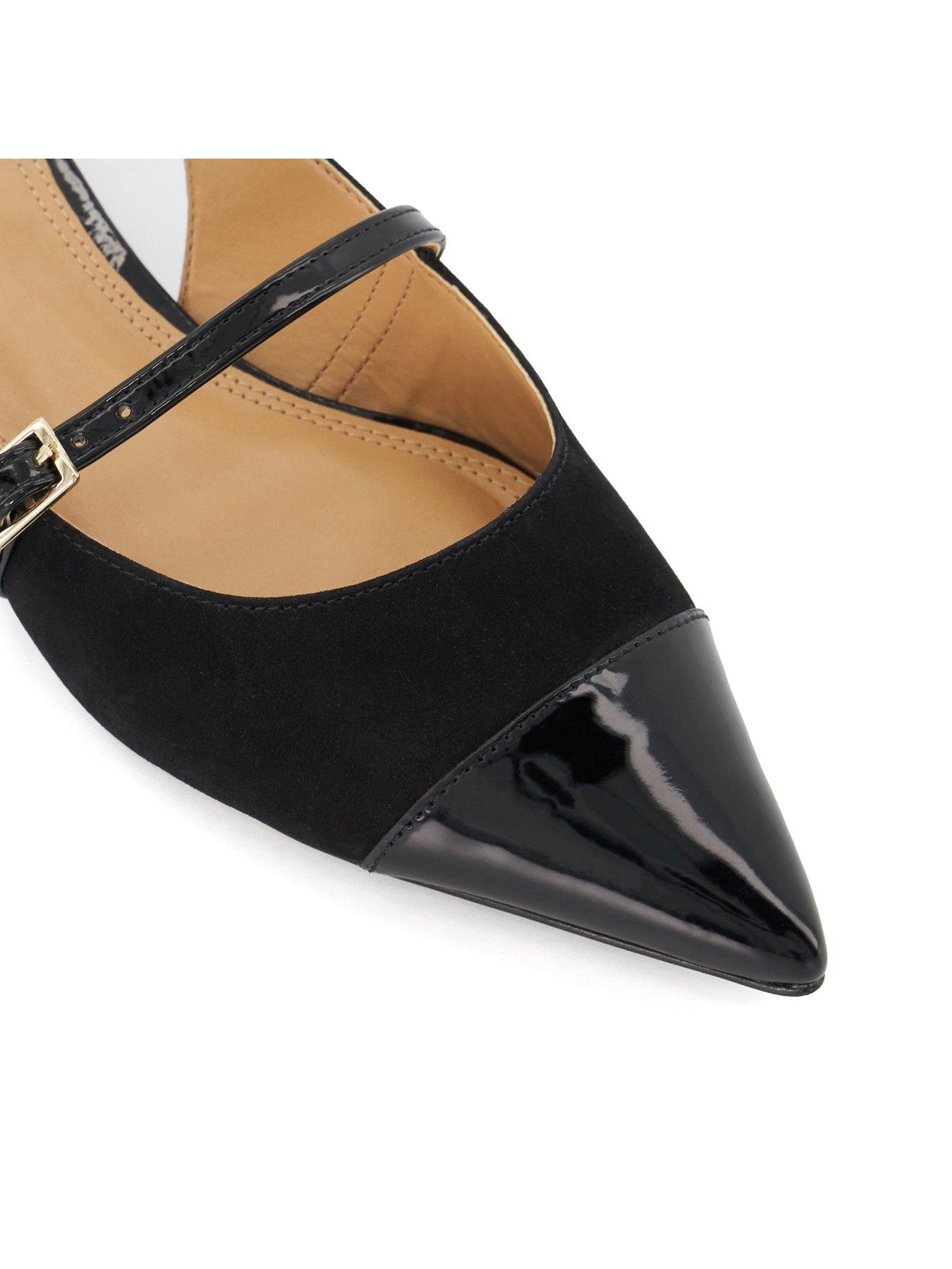 Dune London Hazzel Mary Jane Slingback Flat Shoes Black Very