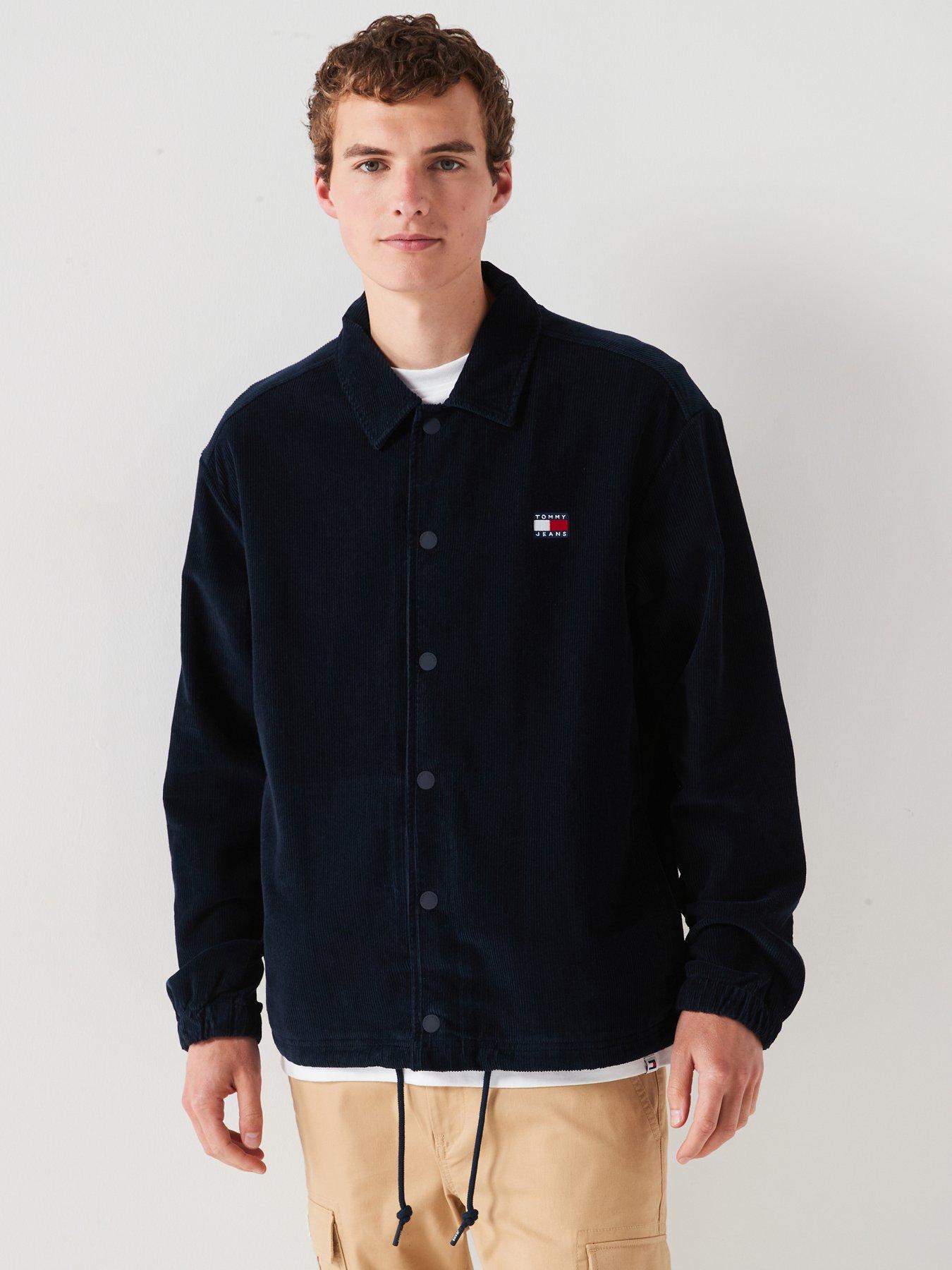 undefined Xs Flag Logo Coach Overshirt - Navy