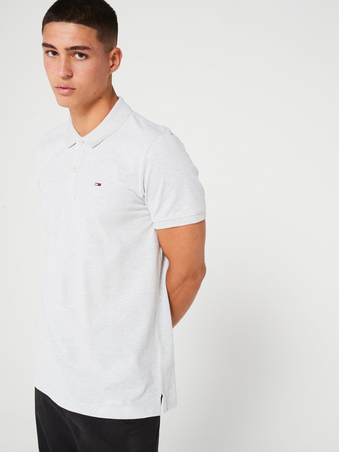 undefined Slim Fit Placket Polo Shirt - Light Grey