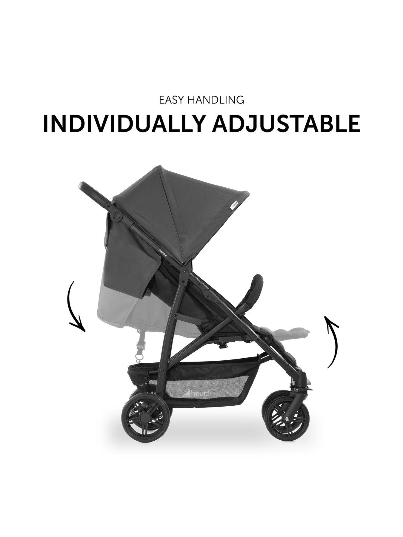 Hauck Rapid 4 Trioset Travel System Grey Very