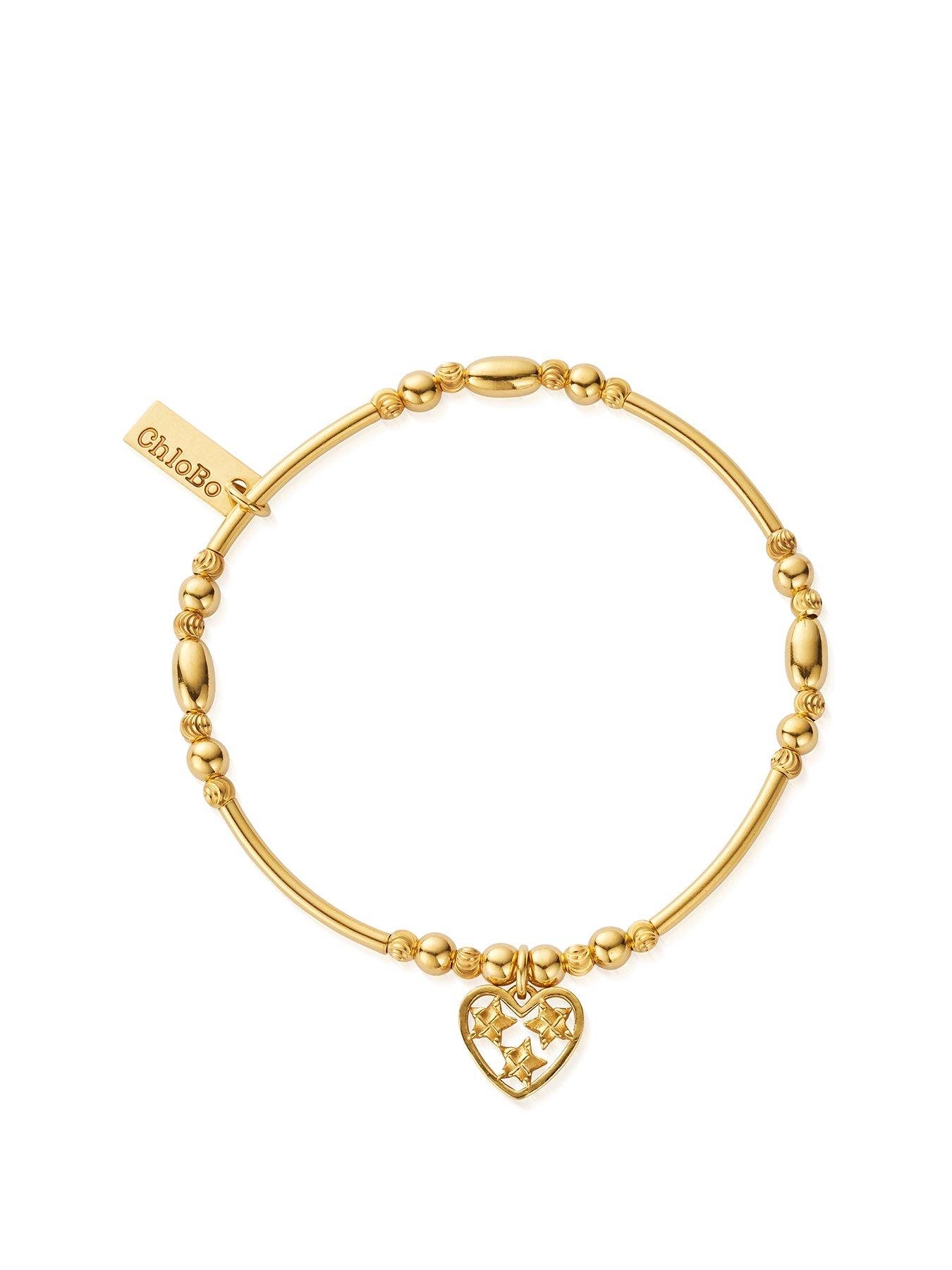 Product photograph of Chlobo Gold Heart Of Hope Bracelet from very.co.uk