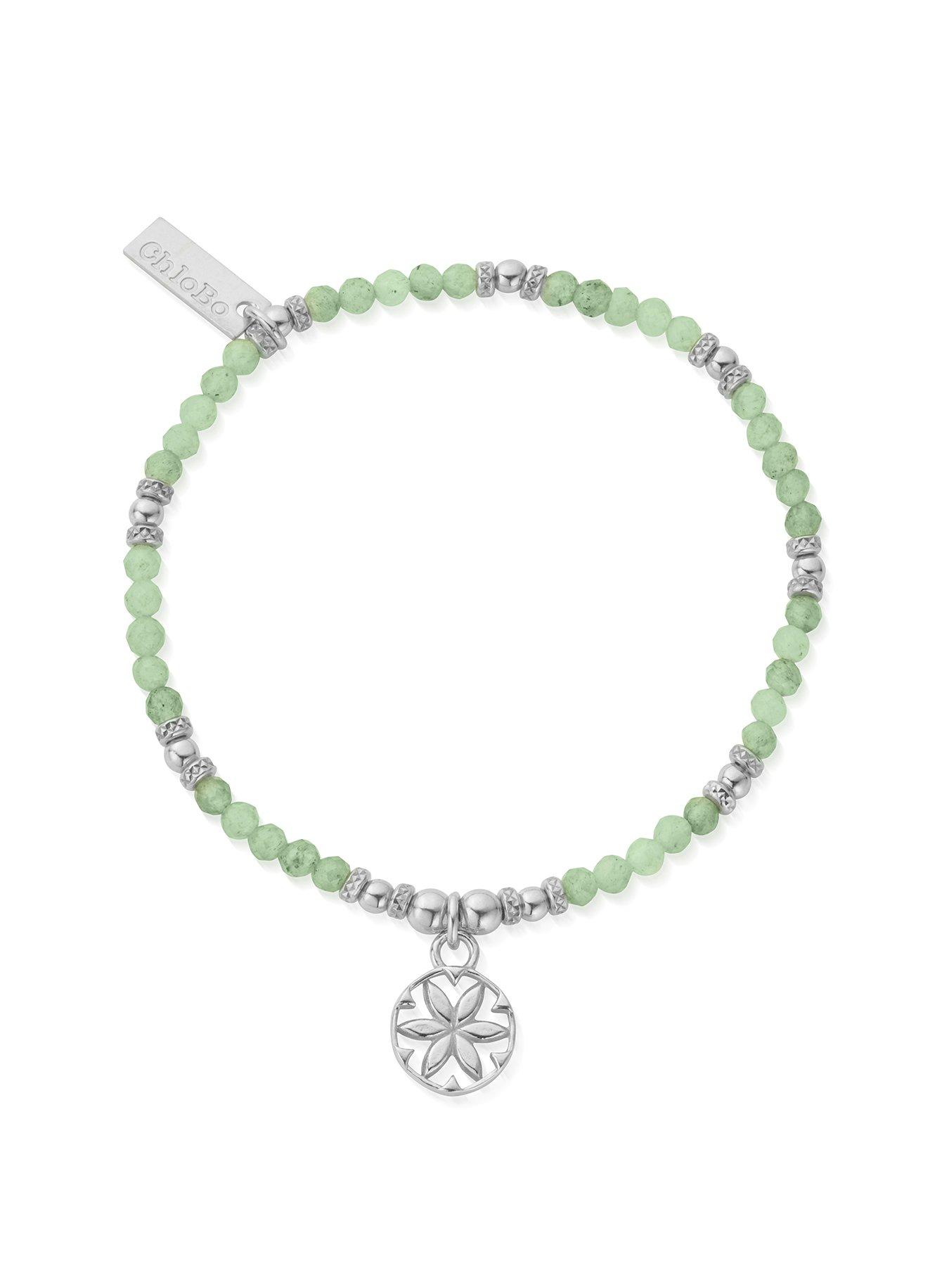 Product photograph of Chlobo Flower Mandala Aventurine Bracelet from very.co.uk