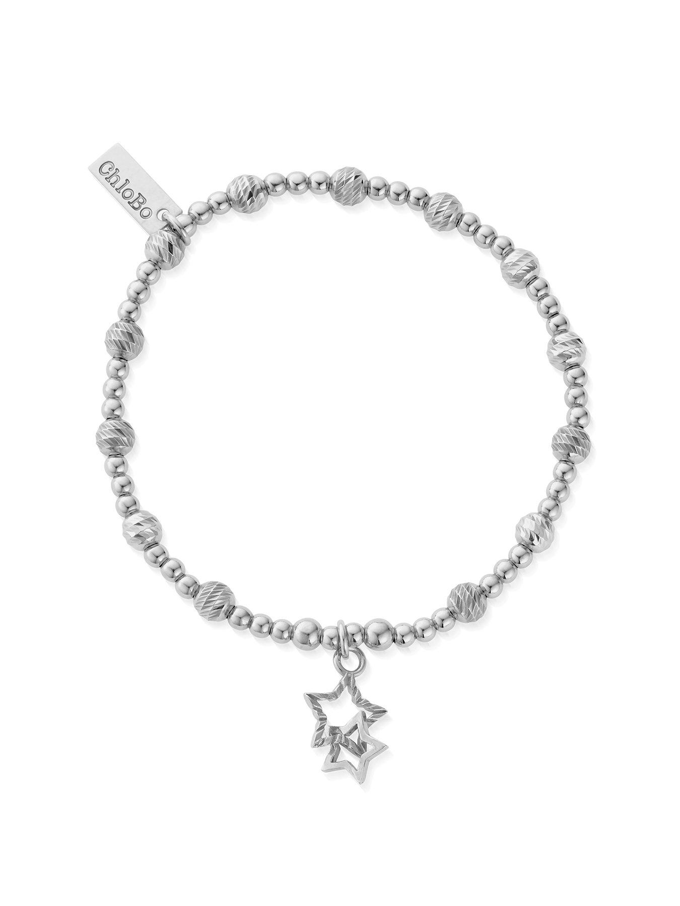 Product photograph of Chlobo Sparkle Interlocking Star Bracelet from very.co.uk