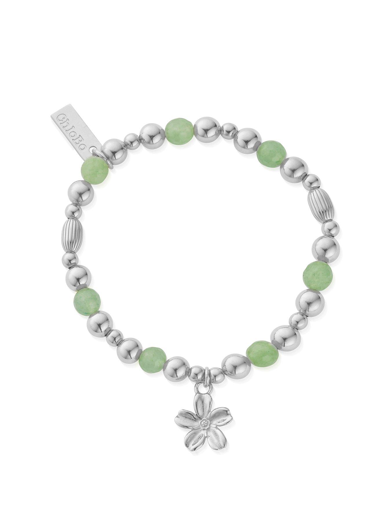 Product photograph of Chlobo Forget Me Not Aventurine Bracelet from very.co.uk