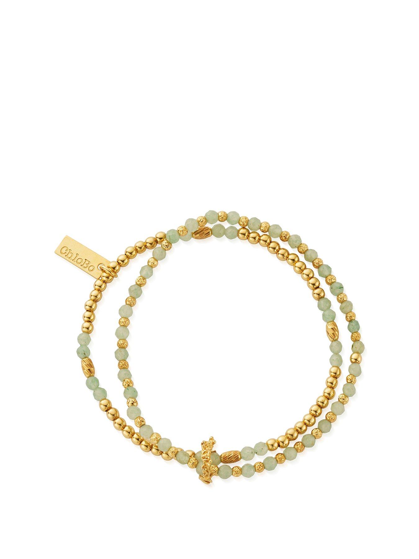 Product photograph of Chlobo Gold Wisteria Aventurine Set Of 2 from very.co.uk