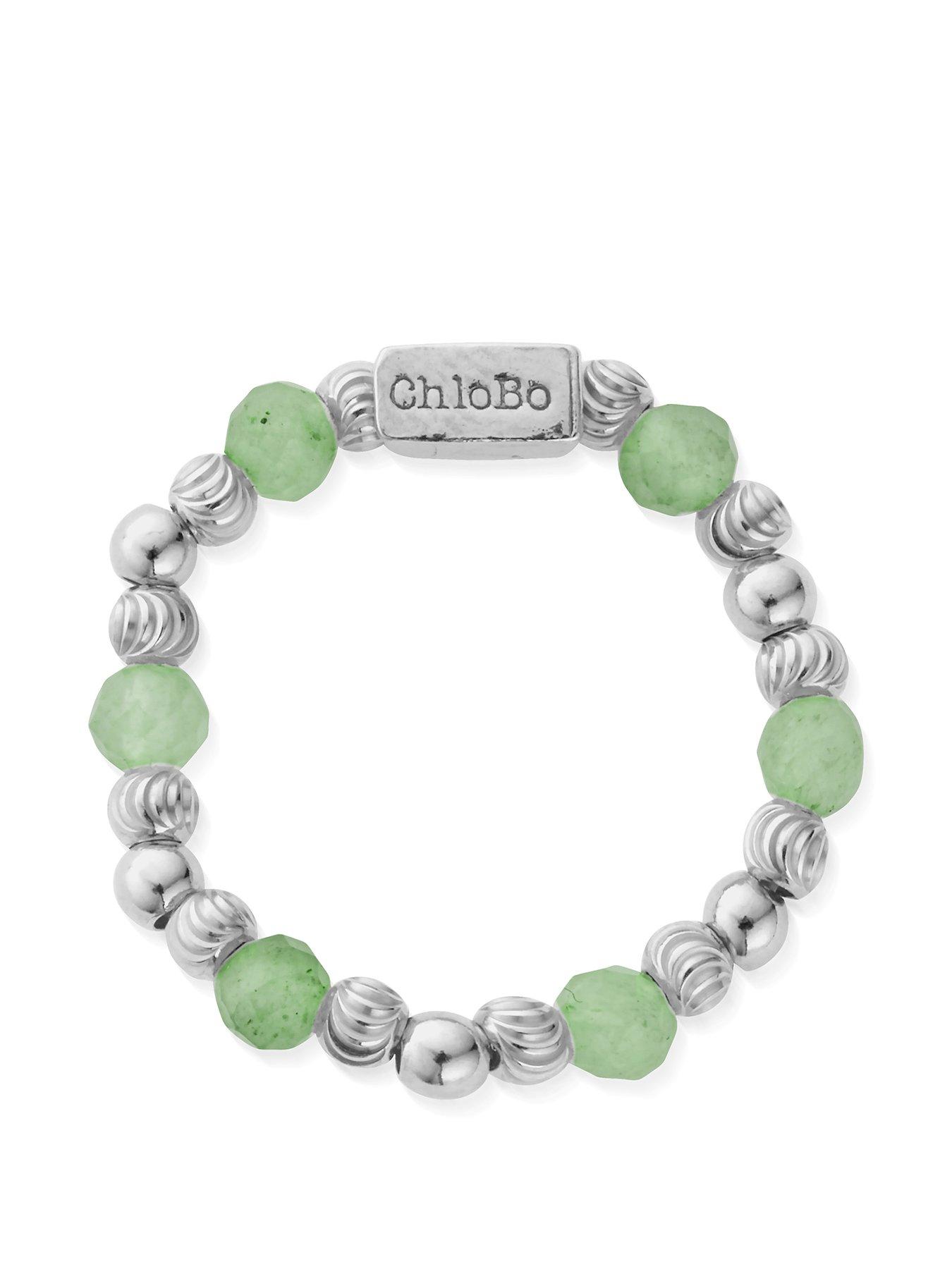 Product photograph of Chlobo Happiness Aventurine Ring Medium from very.co.uk