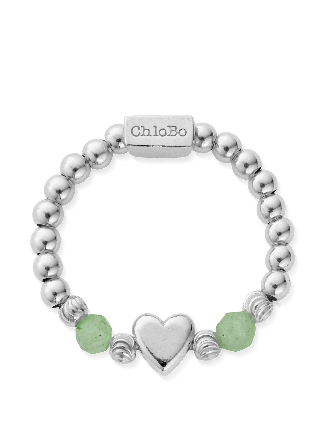 Product photograph of Chlobo New Love Aventurine Ring Medium from very.co.uk