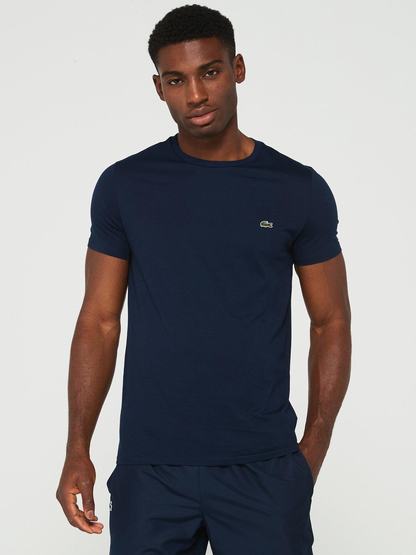Lacoste Regular Fit Pima Cotton Crew Neck T-Shirt, Navy, Size 3Xl, Men