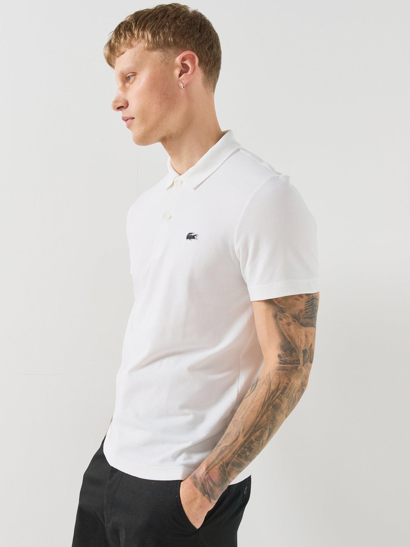 Lacoste Regular Fit Cotton Ottoman Polo Shirt - White
