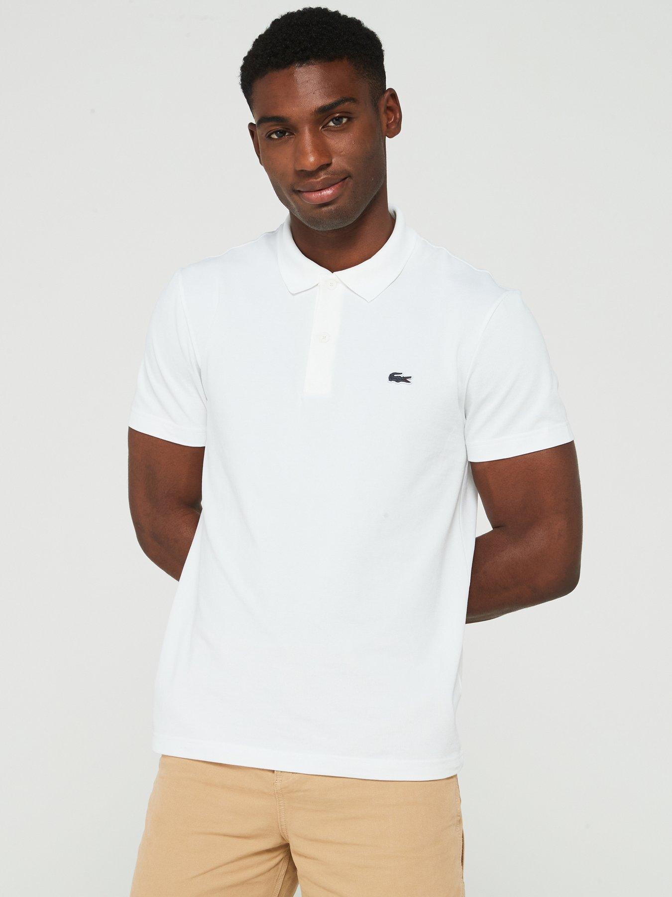 Lacoste Regular Fit Cotton Ottoman Polo Shirt - White