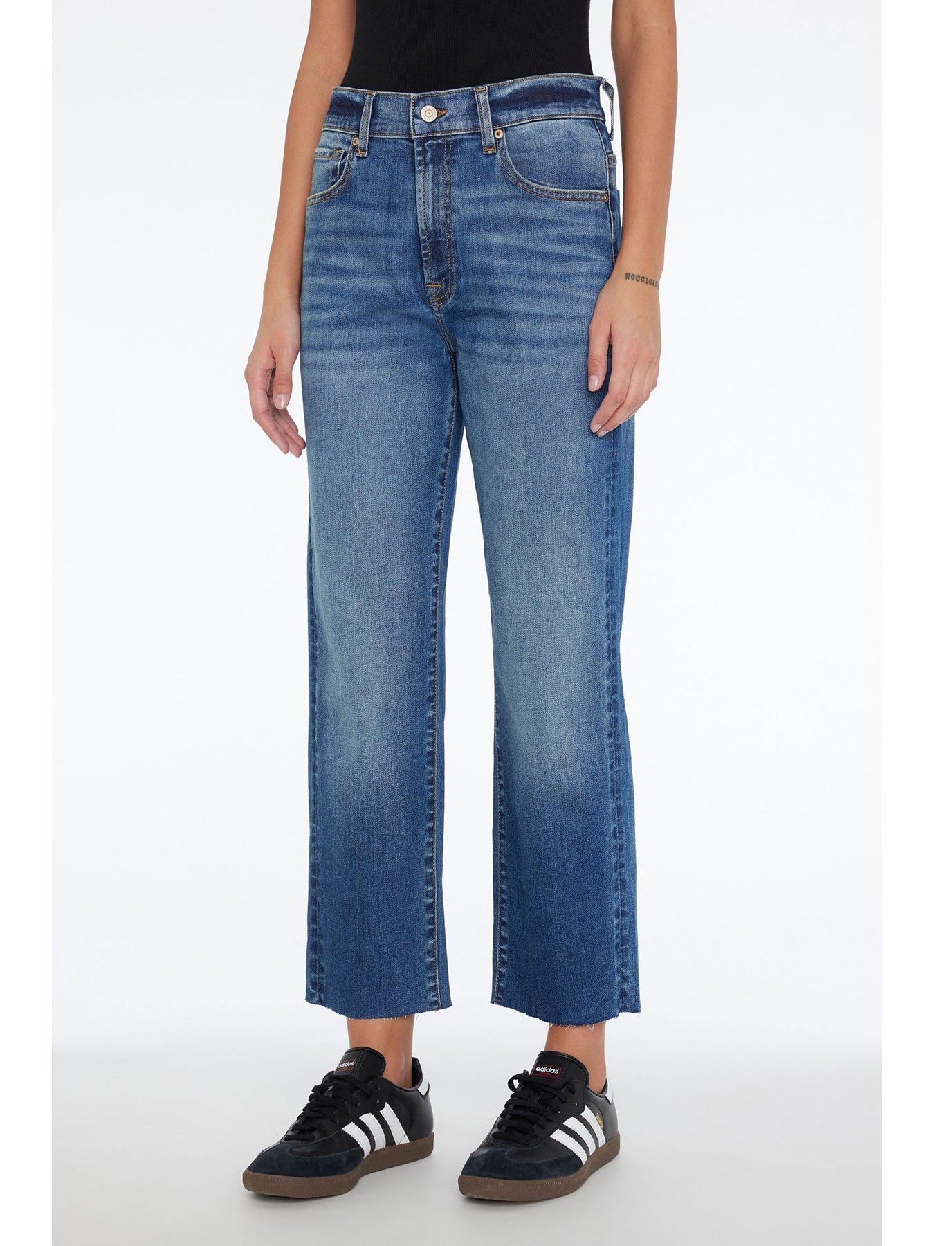 FOR ALL MANKIND Cropped Modern Straight Jean Blue Very