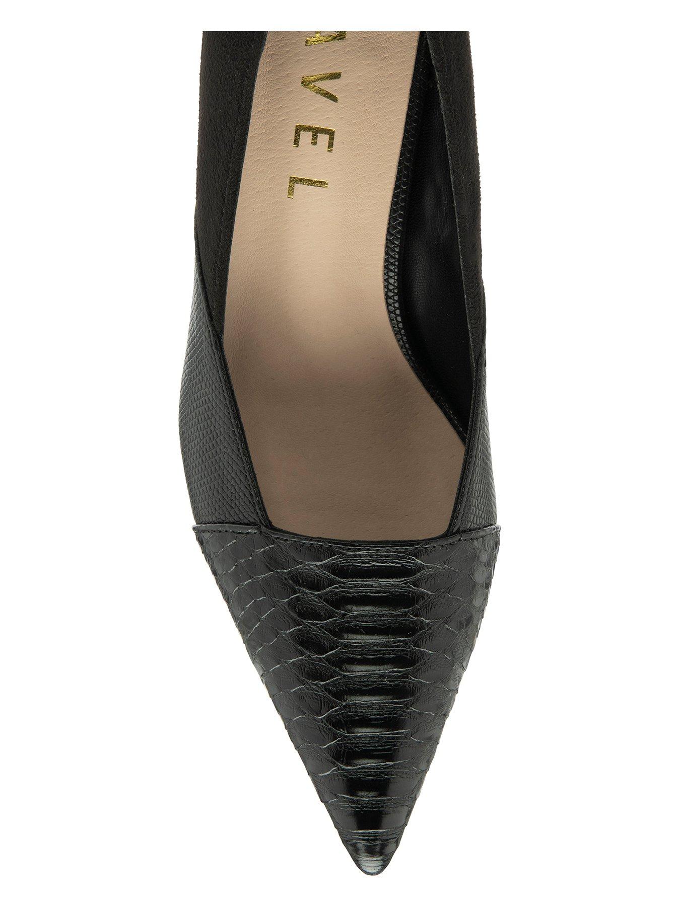 Ravel Avie Reptile Court Shoe - Black | Very.co.uk