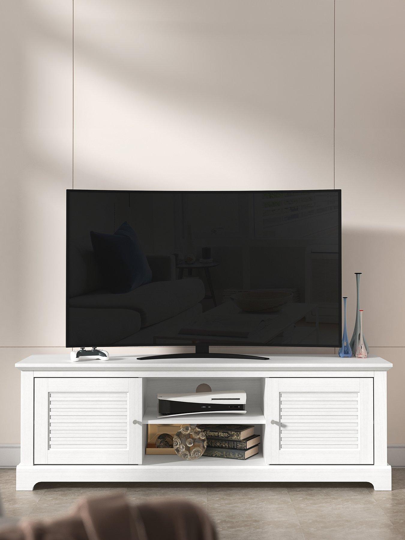 GFW Salcombe 2 Door TV Unit - fits up to 43 inch TV - White | Very