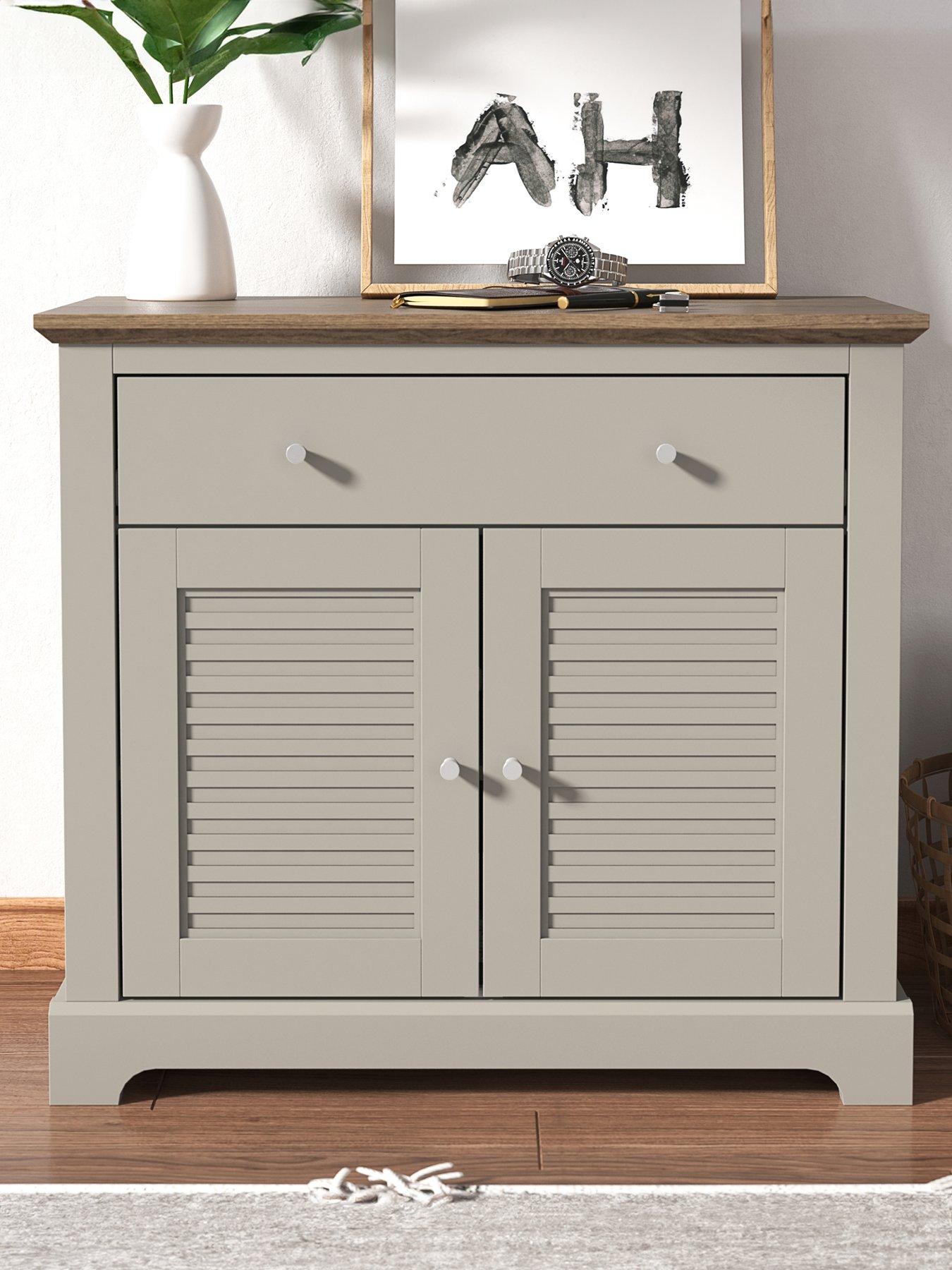 Product photograph of Gfw Salcombe 2 Door 1 Drawer Compact Sideboard from very.co.uk