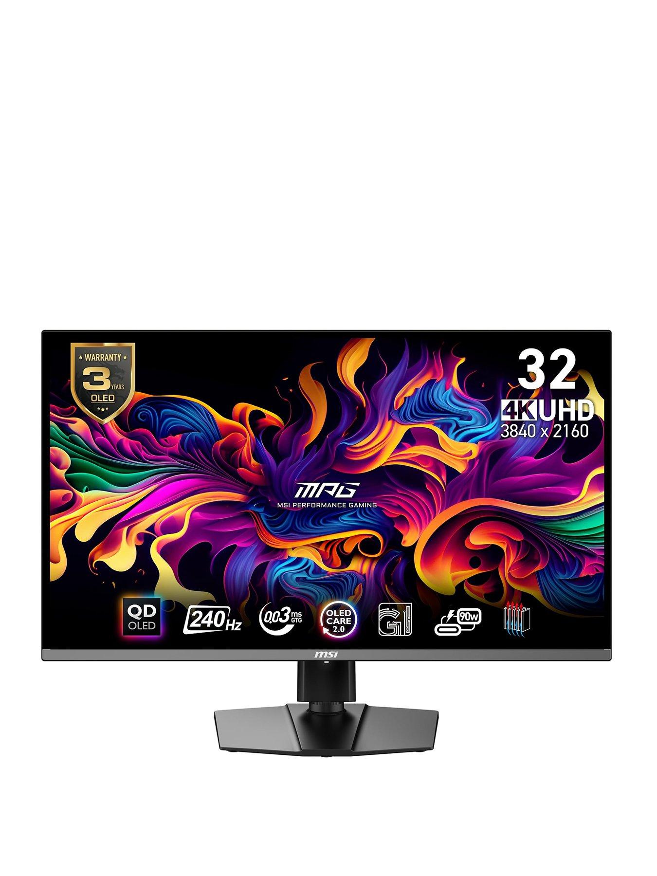 MSI MPG 321URX QD-OLED 31.5 inch, QD-OLED, 4K UHD, 240Hz, 0.03ms, Adaptive-Sync Flat Gaming Monitor