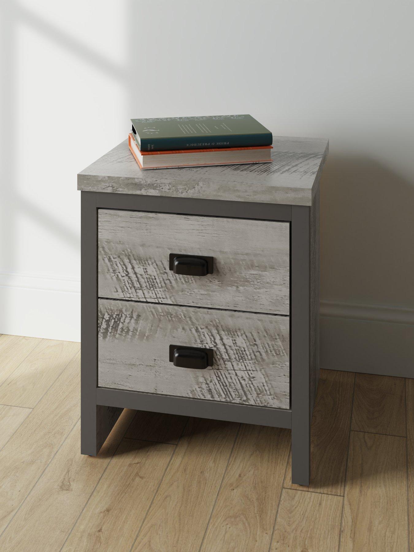 Product photograph of Gfw Boston 2 Drawer Bedside Chest from very.co.uk