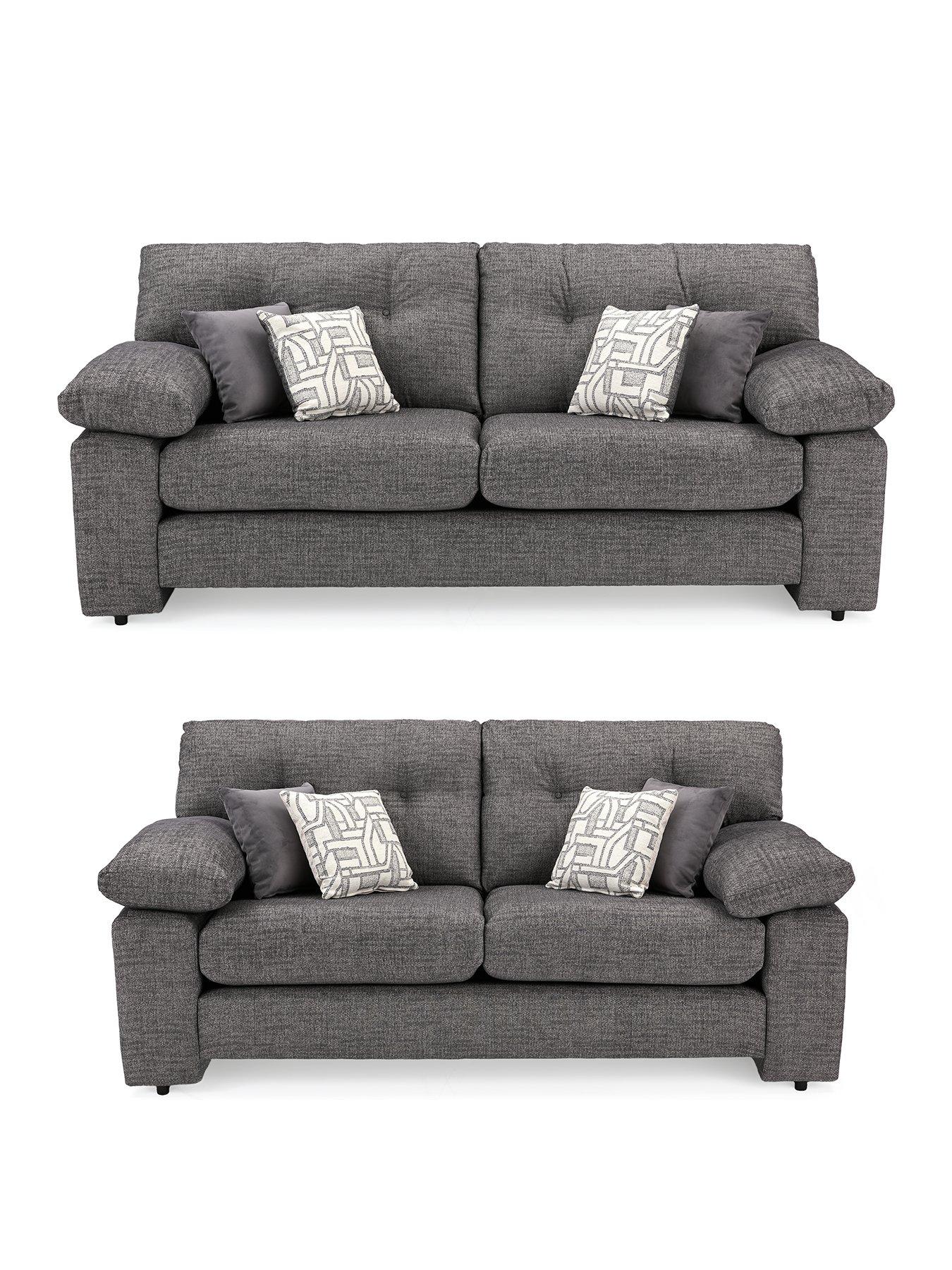 Product photograph of Very Home Megan 3 2 Seater Fabric Sofa Set from very.co.uk