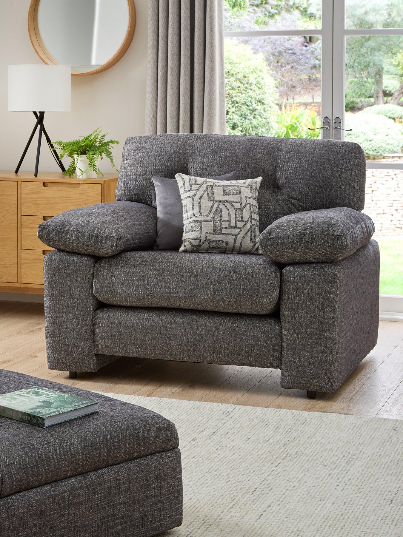 Product photograph of Very Home Megan Fabric Armchair from very.co.uk