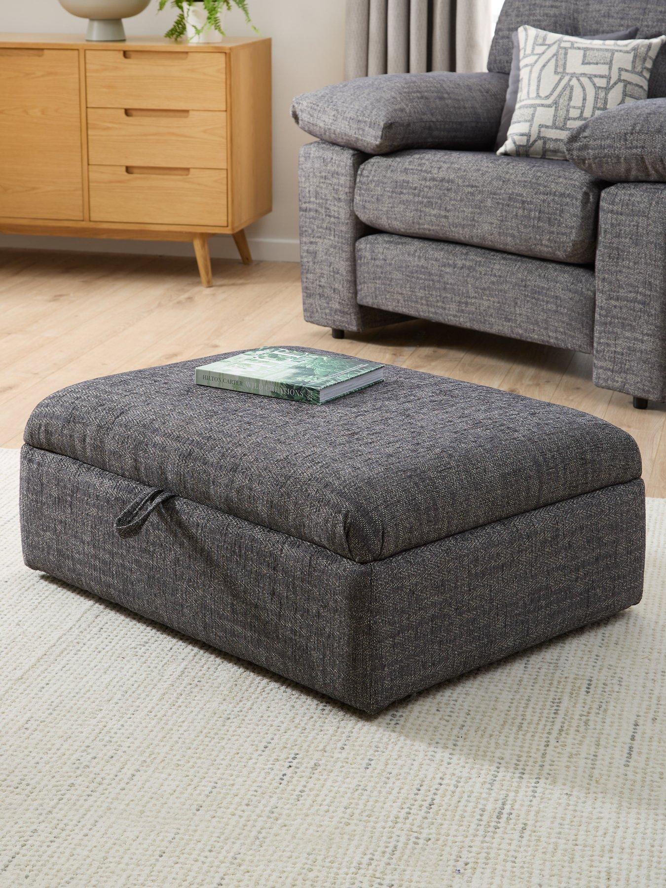 The Very Collection Megan Fabric Footstool - Made in the UK