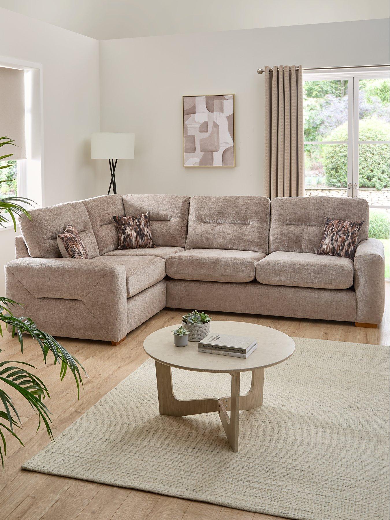 undefined Melrose Left Hand Fabric Corner Chaise Sofa