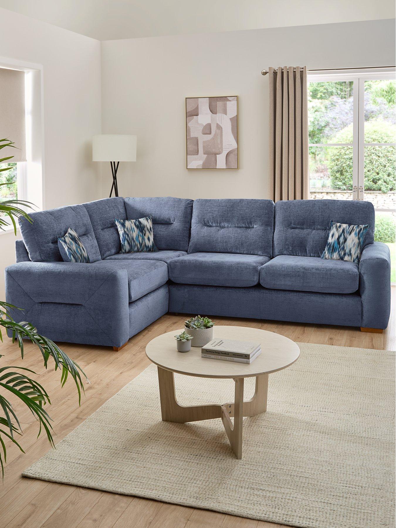 The Very Collection: Melrose Left Hand Fabric Double Arm Corner Group Sofa - Made in the UK
