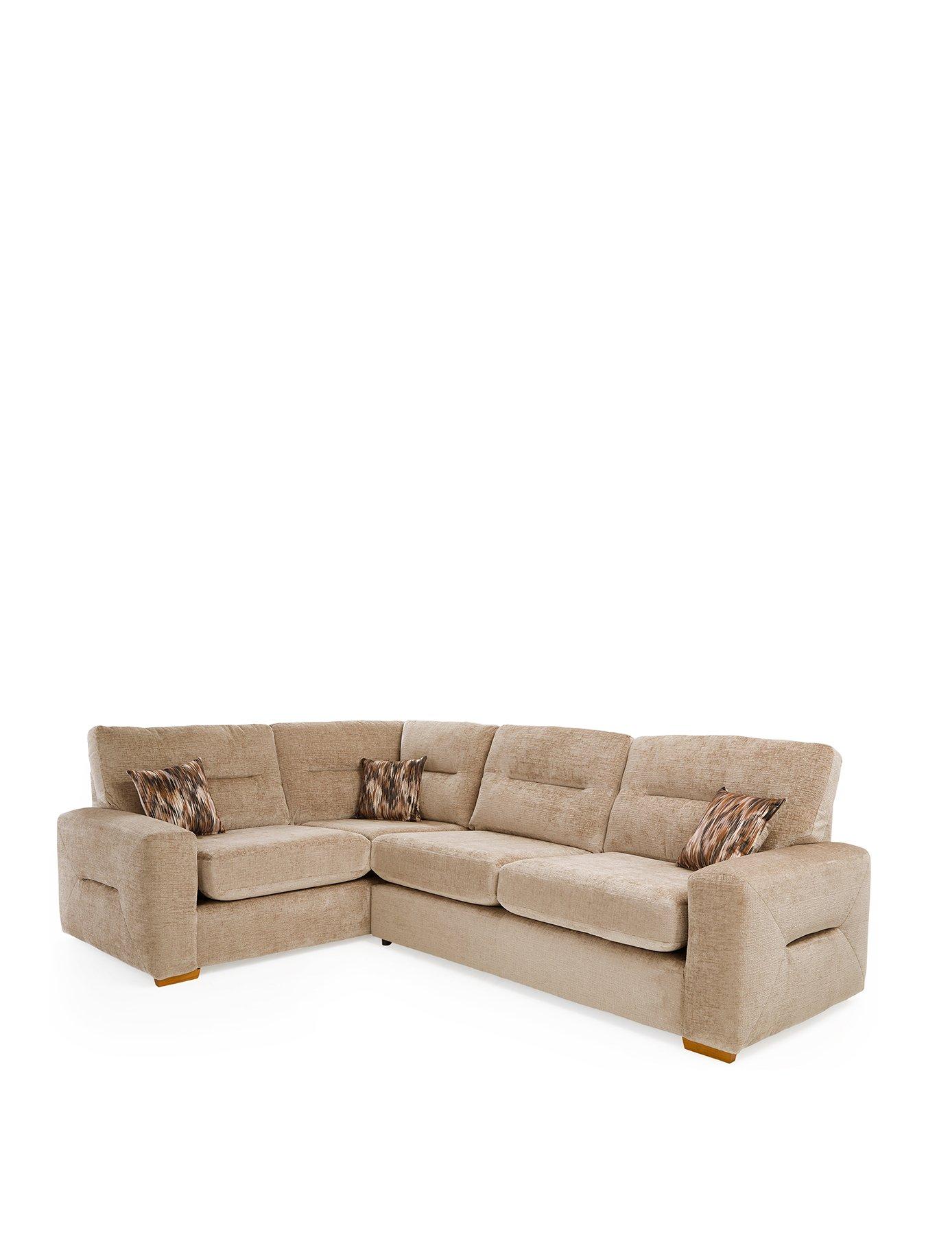 Image 2 of 7 of The Very Collection Melrose Left Hand Fabric Double Arm Corner Group Sofa - Made in the UK