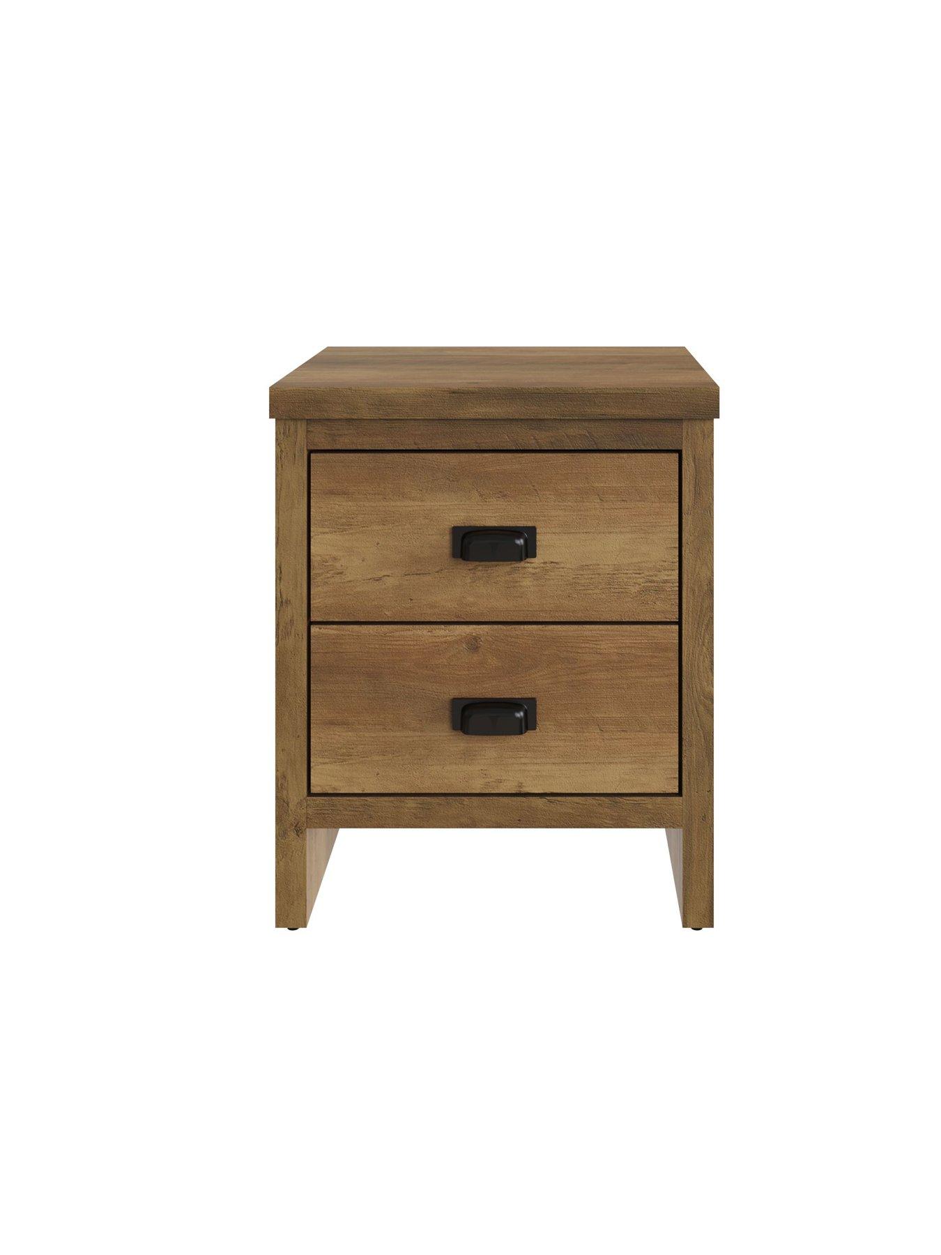 Image 5 of 5 of GFW Boston 4&nbsp;Piece Package - 3&nbsp;Door Wardrobe + 4 Drawer Chest + Pair of&nbsp;Bedside Chests- Oak