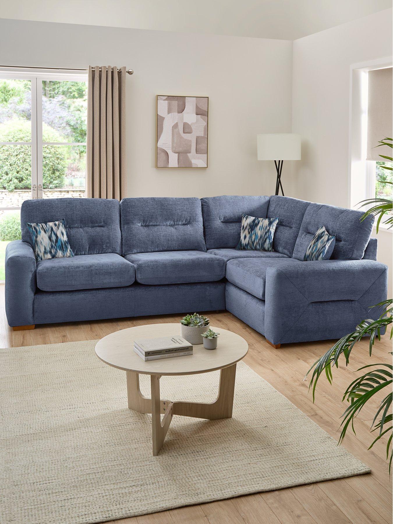 The Very Collection: Melrose Right Hand Fabric Double Arm Corner Group Sofa - Made in the UK
