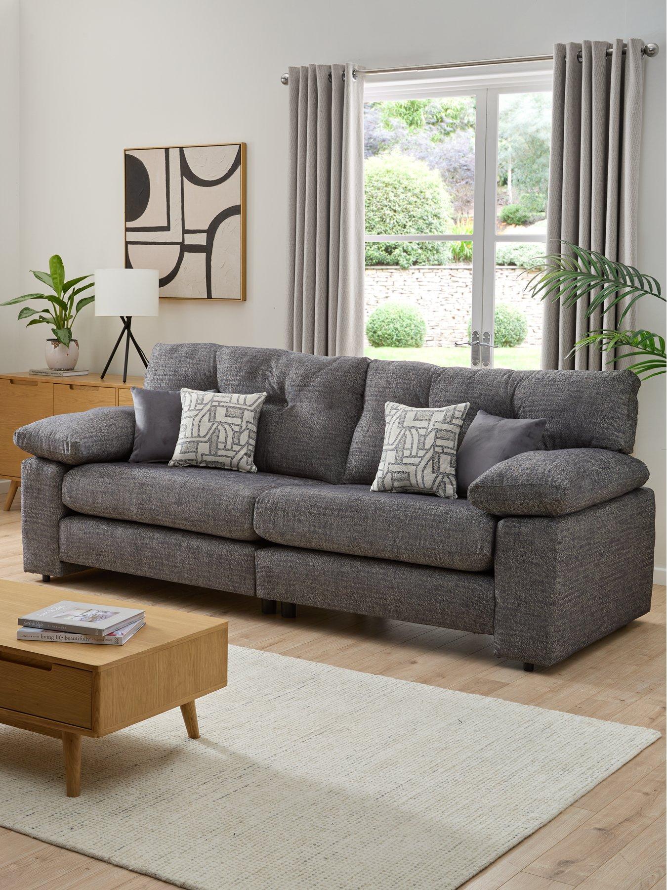 Product photograph of Very Home Megan 4 Seater Fabric Sofa from very.co.uk