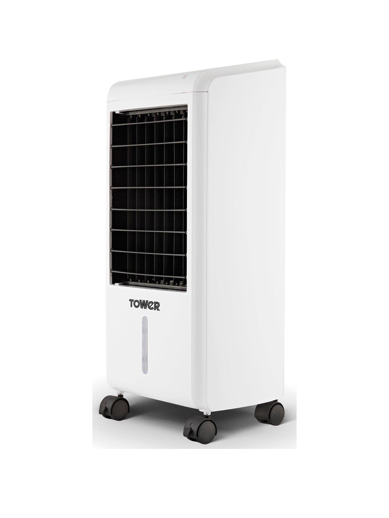 Product photograph of Tower T669003 Tower 6l Air Cooler 3 Fan Settings 2 Airflow Modes 7 5 Hour Timer Remote Control 65w White from very.co.uk