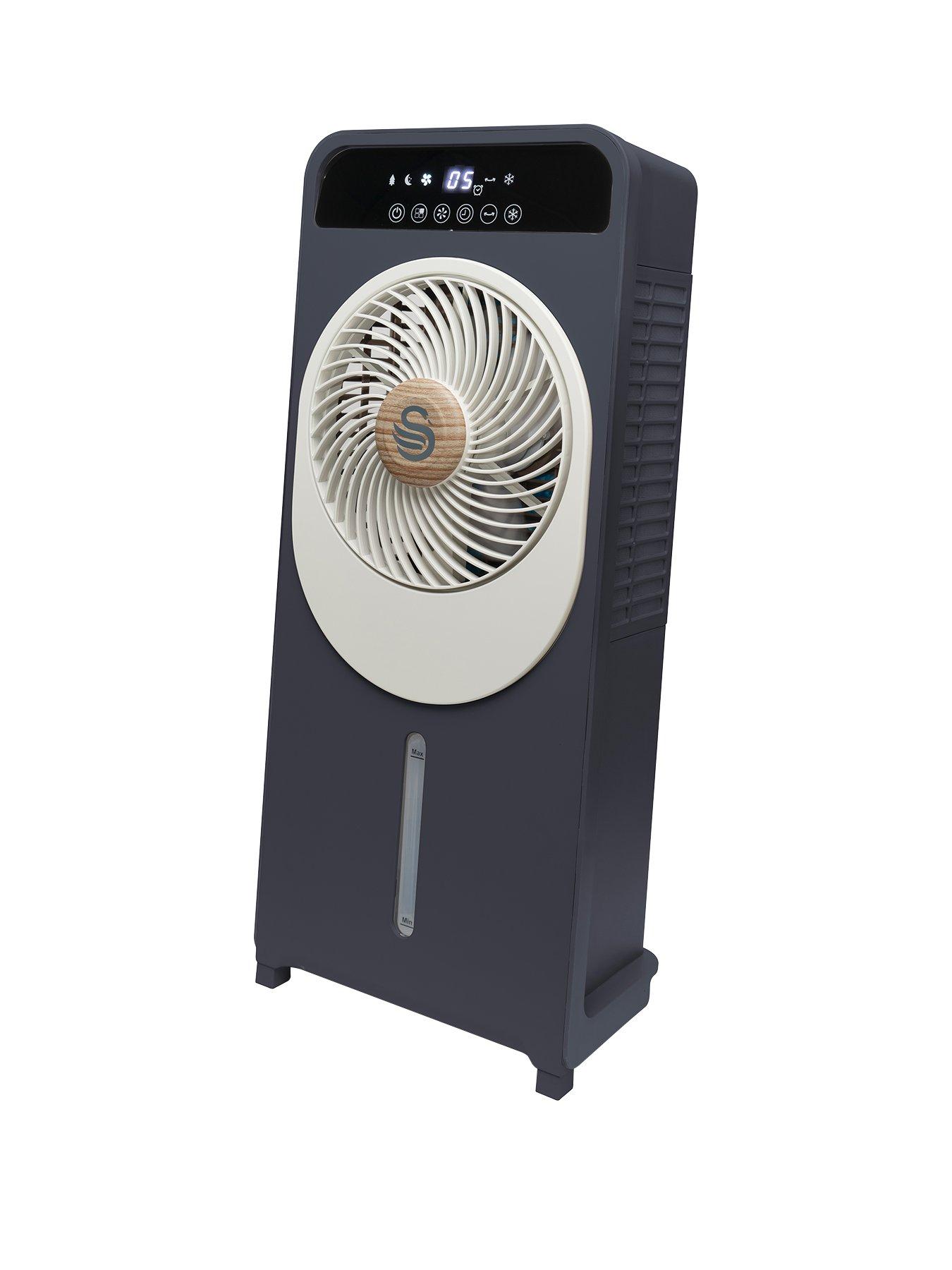 Product photograph of Swan Sac16800gry 2-in-1 Evaporative Air Cooler - Slate Grey from very.co.uk