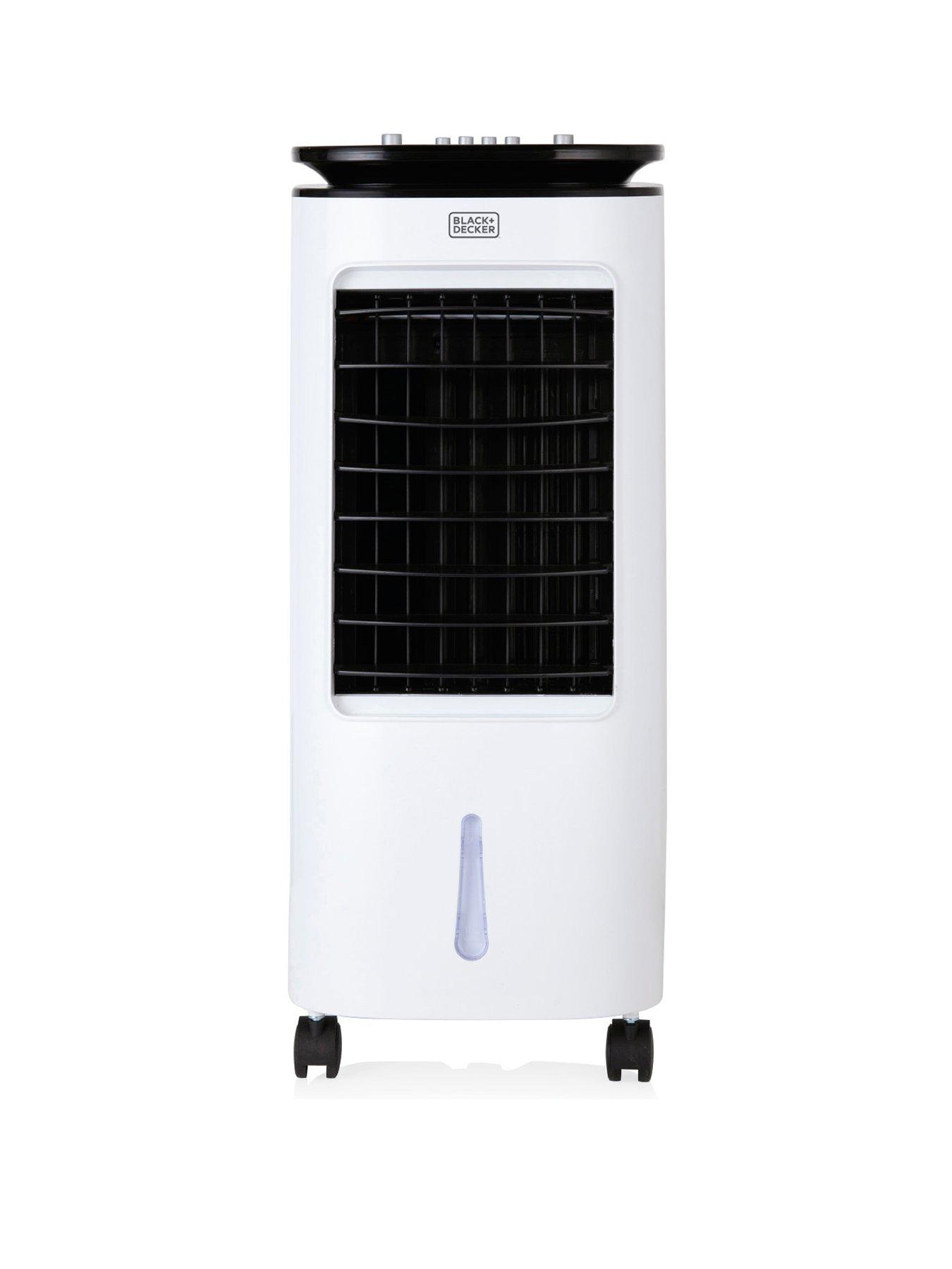 Product photograph of Black Decker Bxac65001gb Portable 2-in-1 Air Cooler With 3 Speeds Copper Motor Technology 65w 7l White from very.co.uk