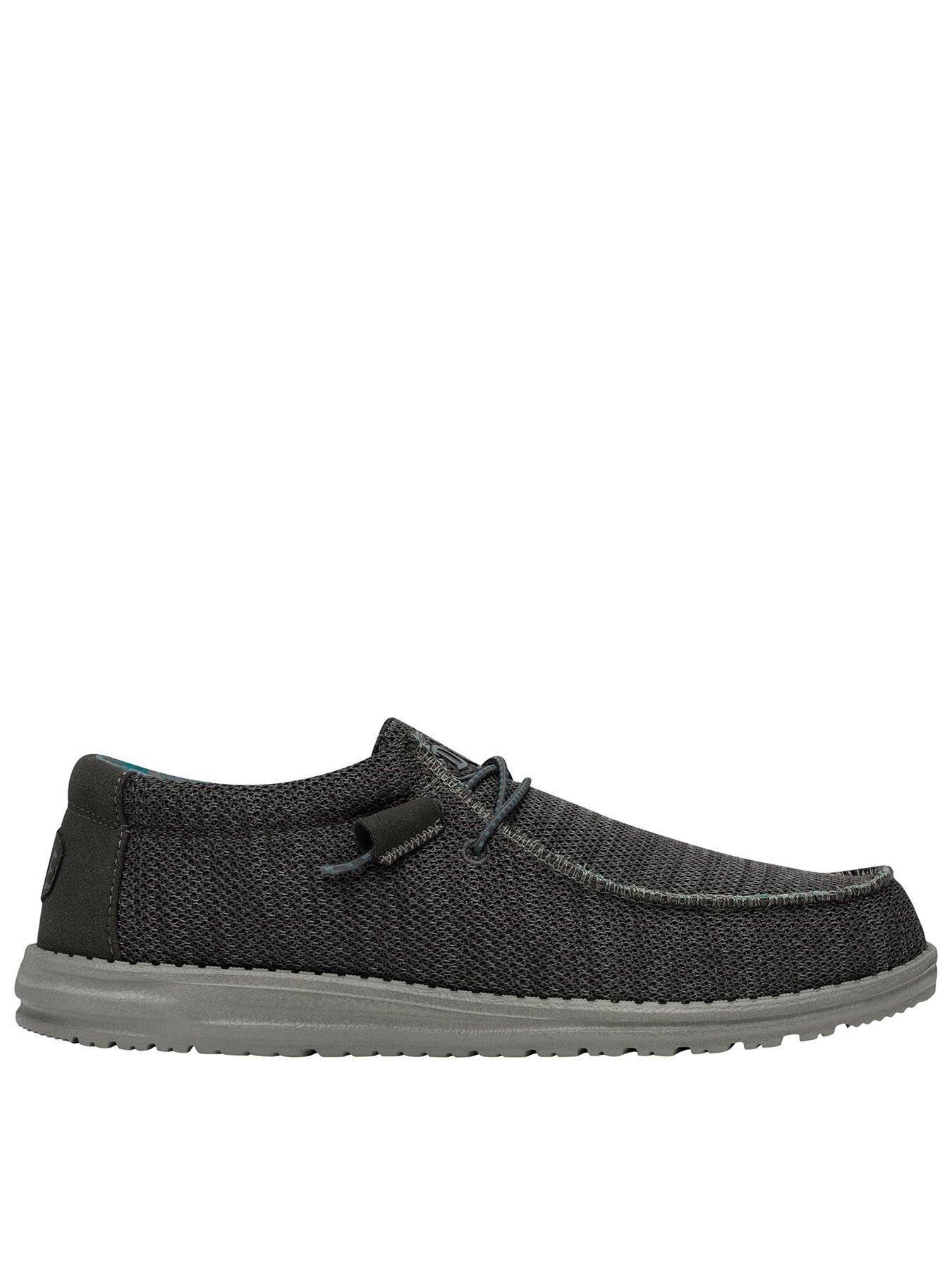 Image of Heydude Wally Sox Lace Up Shoe - Grey
