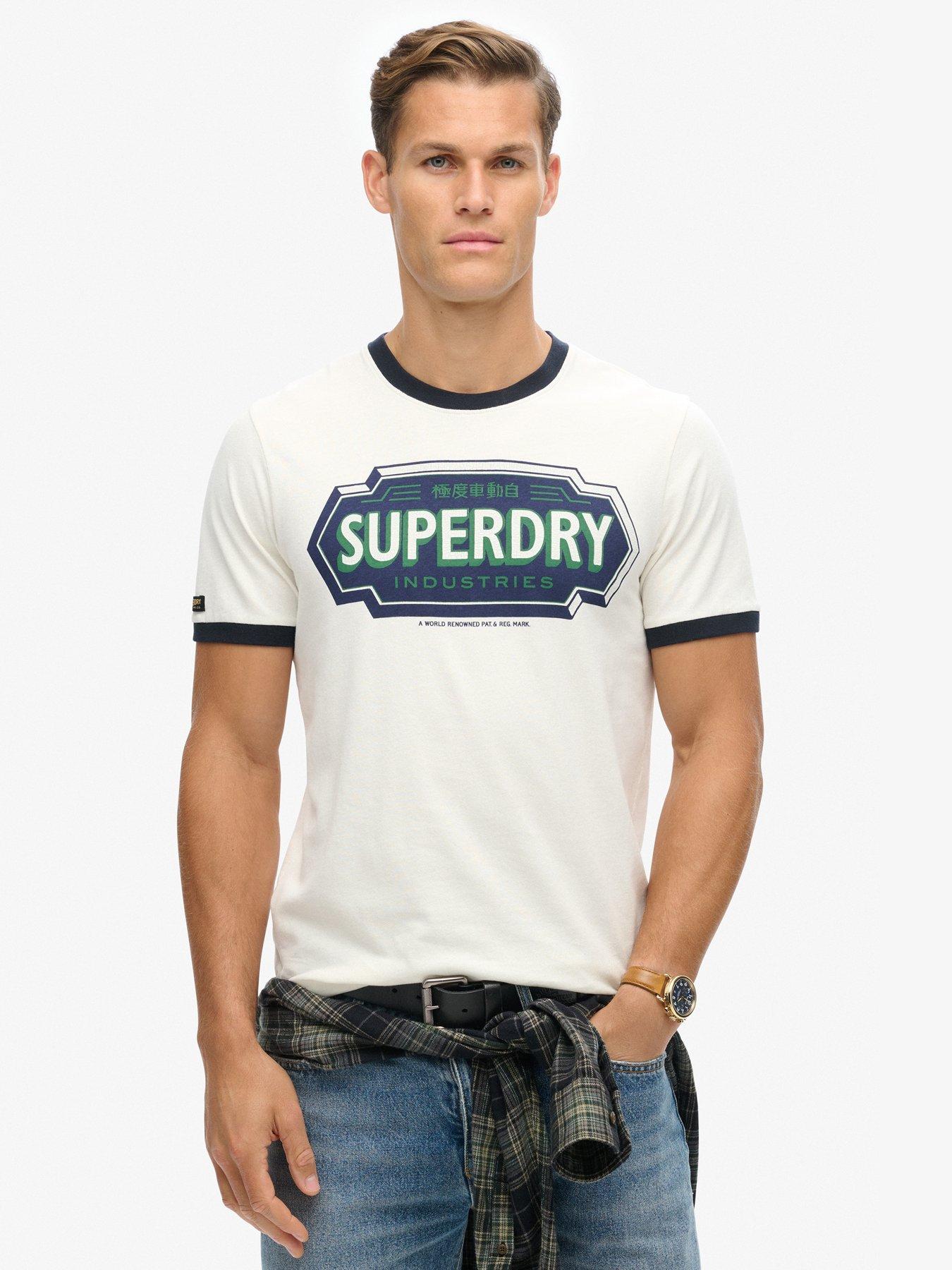 undefined Ringer Workwear Graphic T-Shirt - Off White