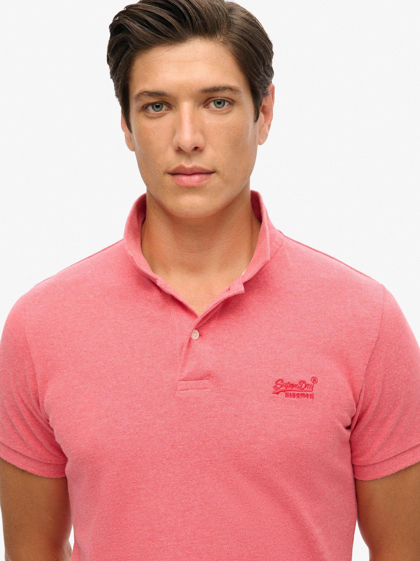 Superdry Classic Pique Regular Fit Polo Shirt Pink Very