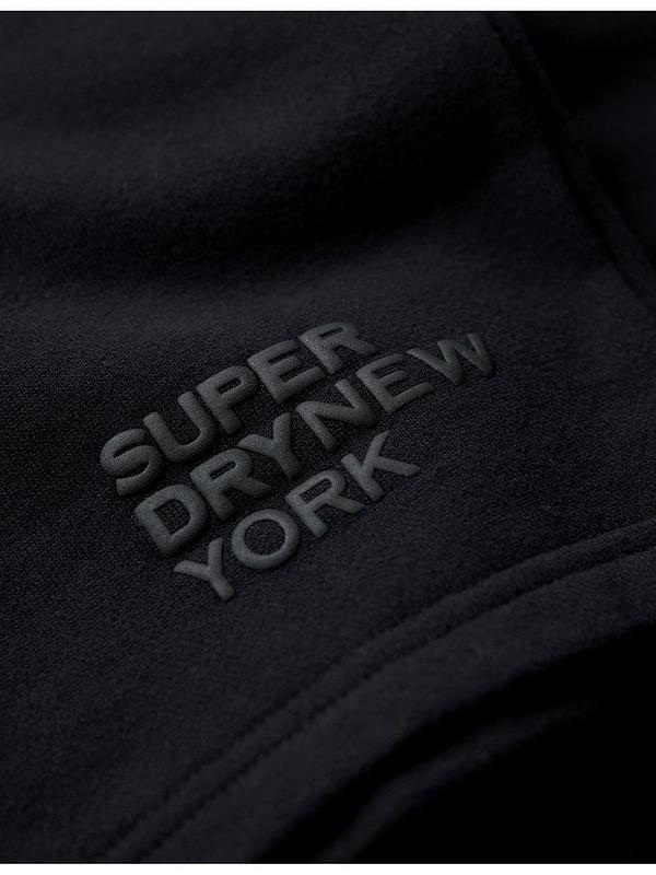 Superdry Luxury Sport Relaxed Fit Jersey Shorts - Black | Very.co.uk
