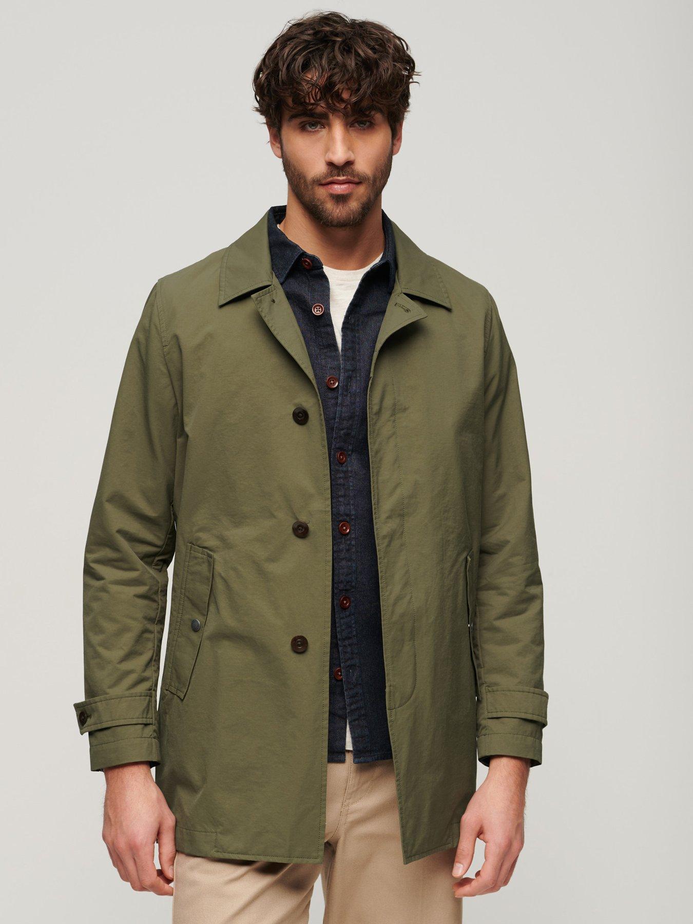 Superdry Merchant Overcoat Khaki Very