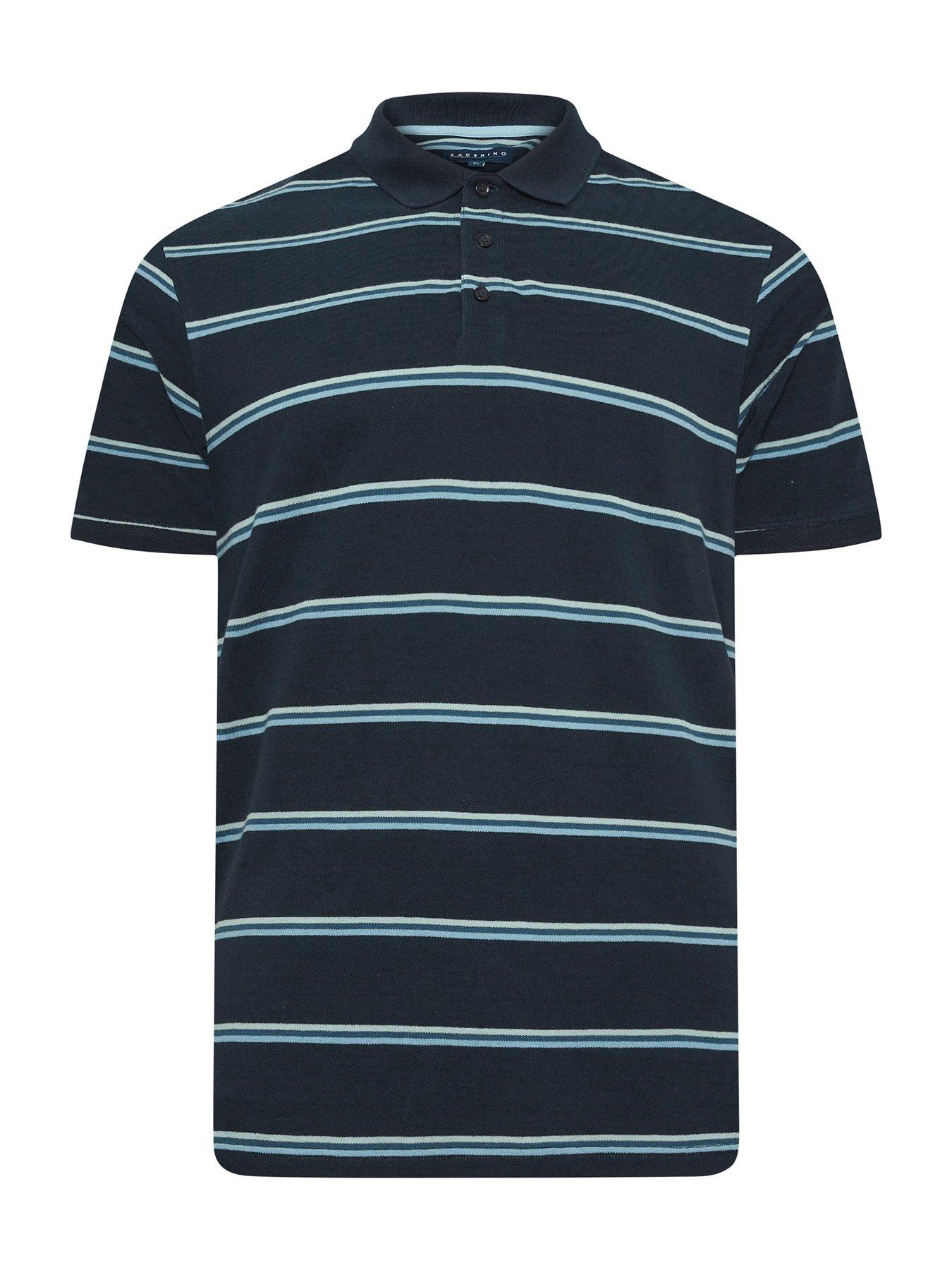 undefined Bad Rhino Multi Stripe Short Sleeve Polo Shirt