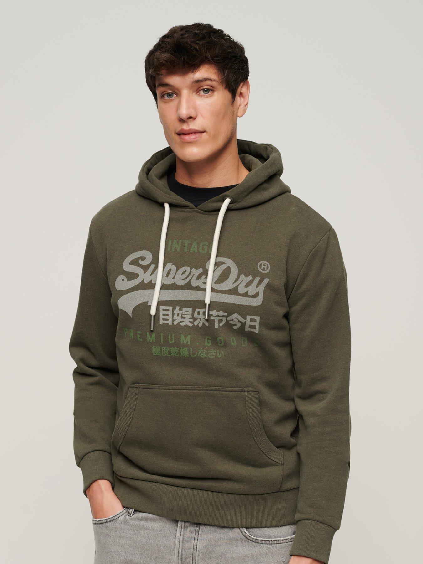 undefined Classic Vintage Logo Heritage Hoodie - Khaki