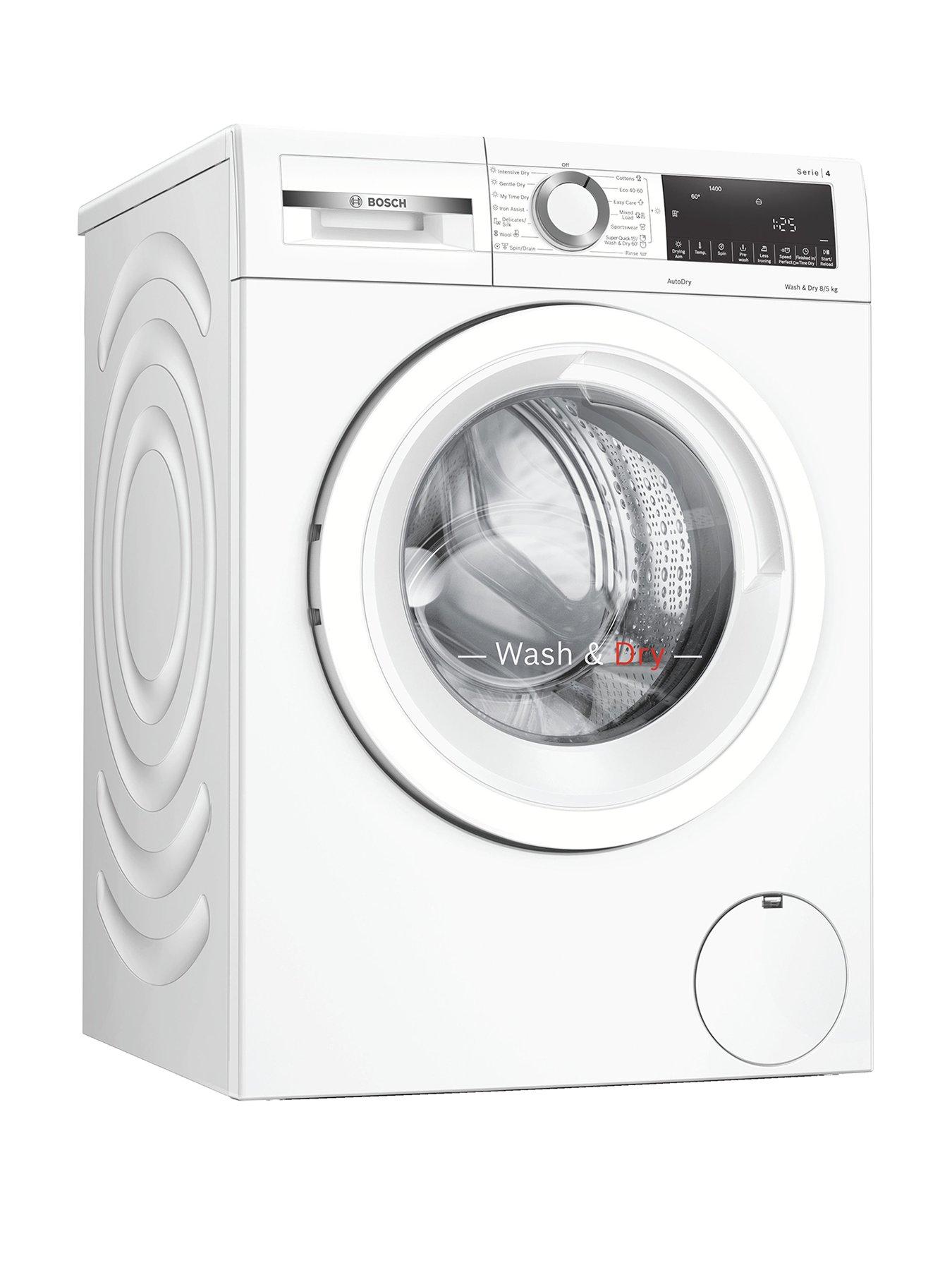 Bosch Series 4 WNA134U8GB 8kg Wash, 5kg Dry, 1400rpm Spin, Wash and Dry 60 minutes Washer Dryer - White - E Rated