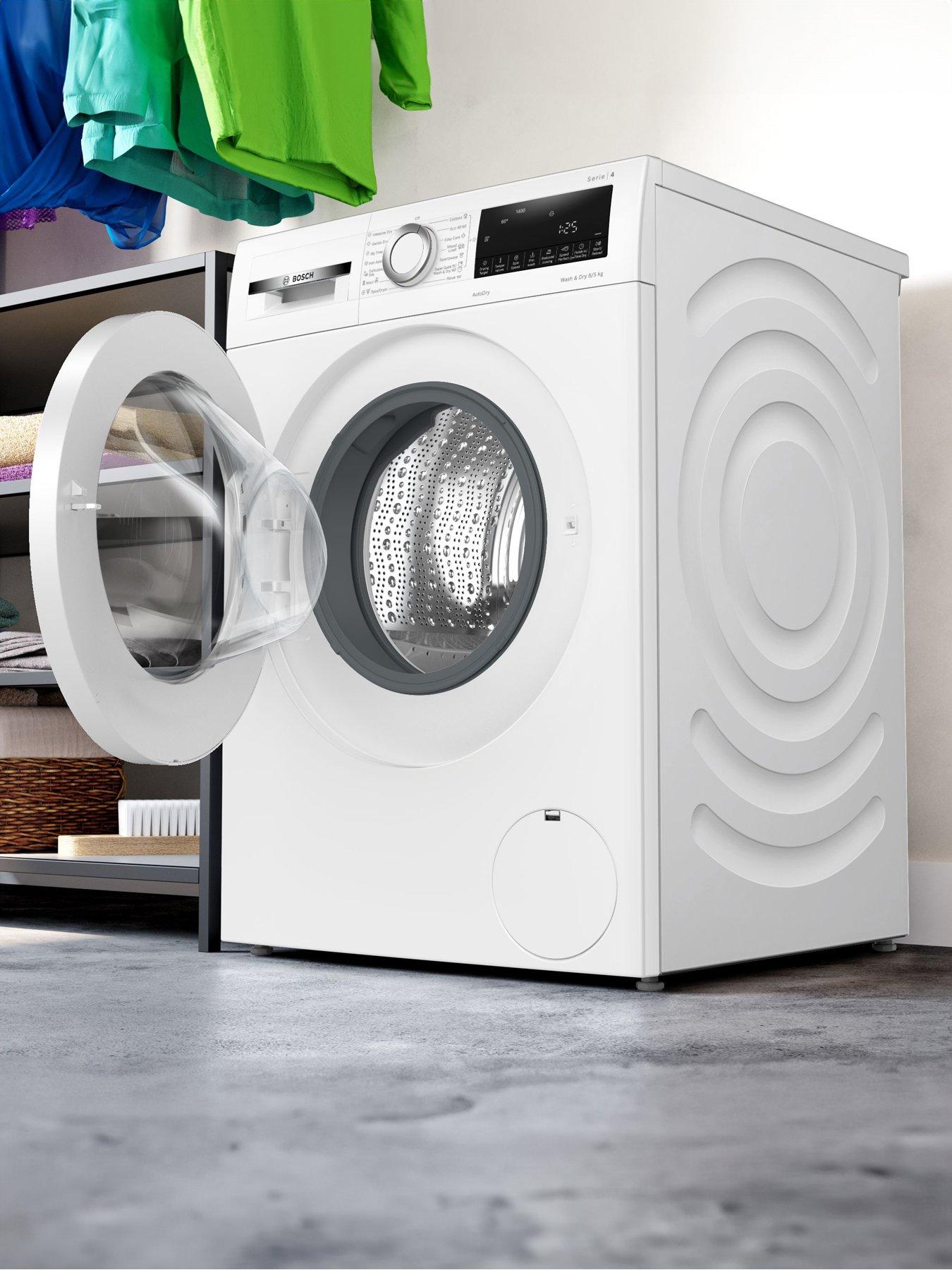 Image 2 of 8 of Bosch Series 4 WNA134U8GB 8kg Wash,&nbsp;5kg Dry, 1400rpm Spin&nbsp;Washer Dryer - Large LED display, SpeedPerfect, Eco Silence Drive, Wash and dry 60 mins, Iron Assist, Reload - White